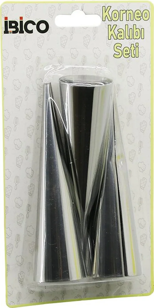 3pcs Metal Korneo Kalıp - Pasta Dekorasyon Aparatı Çap:3.4cm X Uz