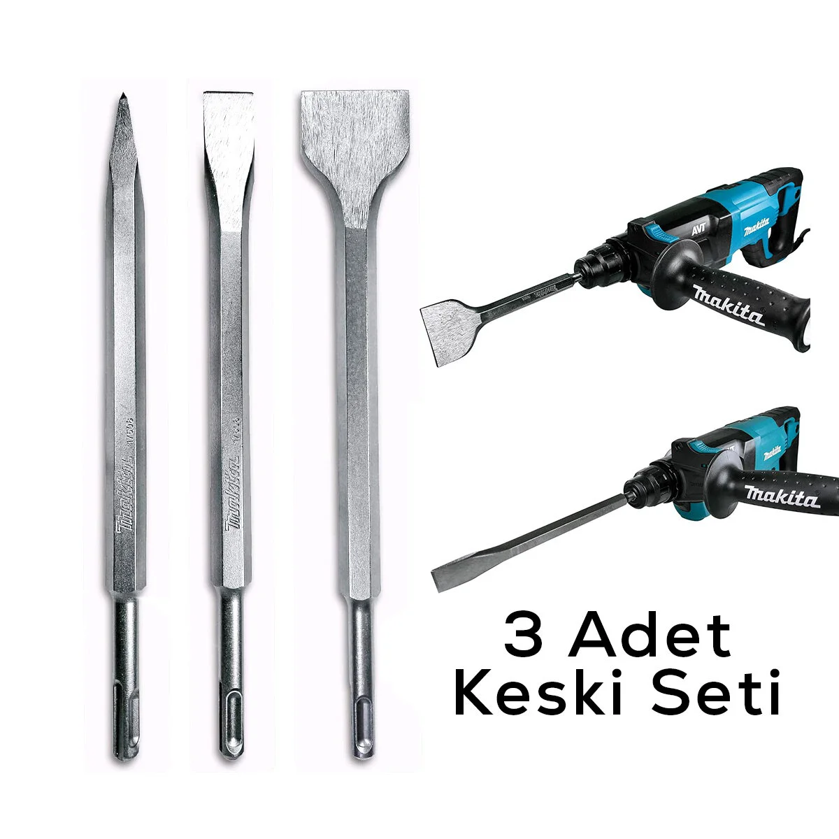 3pcs Murç Seti Sivri -düz 25cm 5224