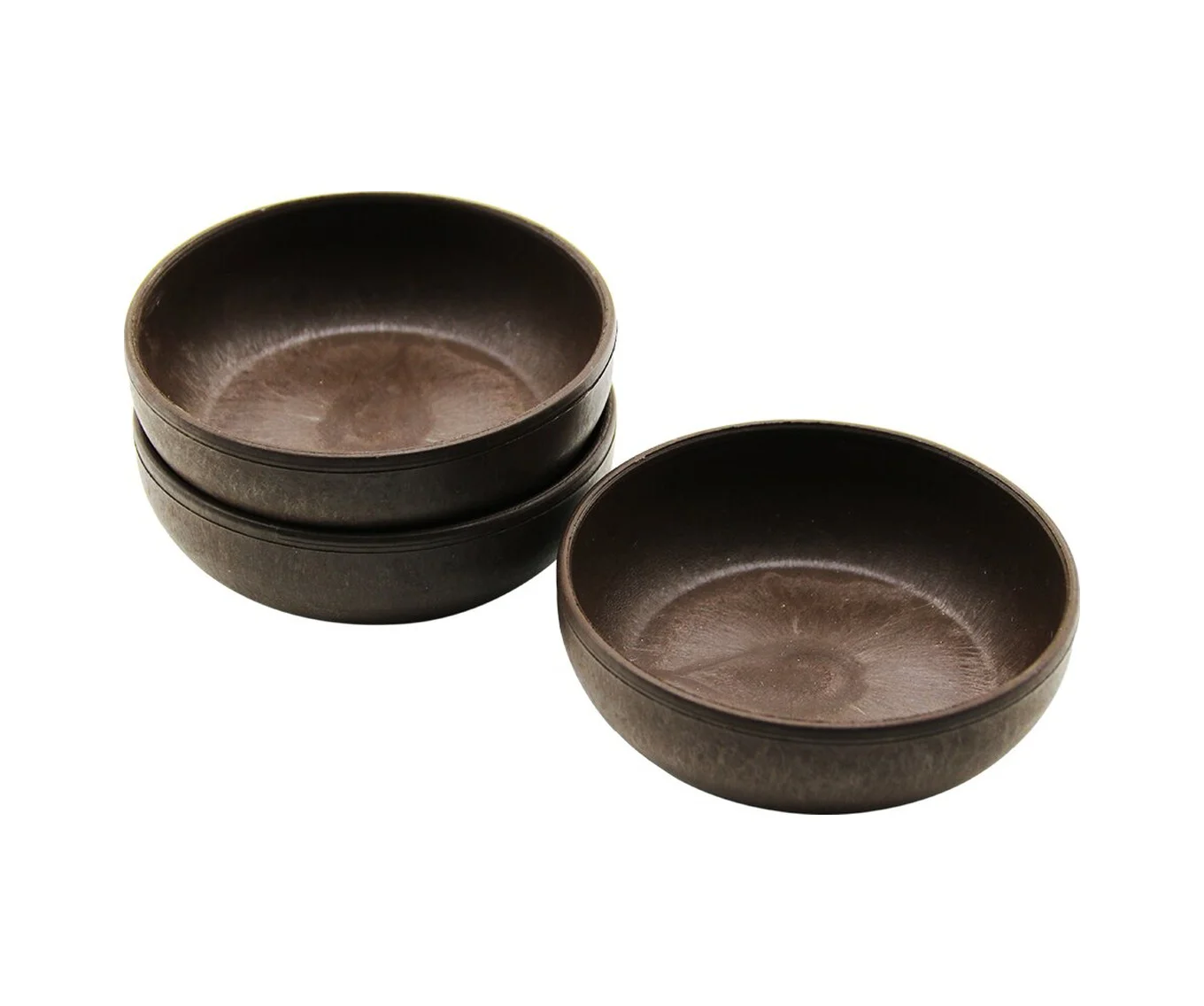 3pcs Naturel Plastik Çerezlik Çap: 10cm - Derinlik: 3cm 5224 Diğe