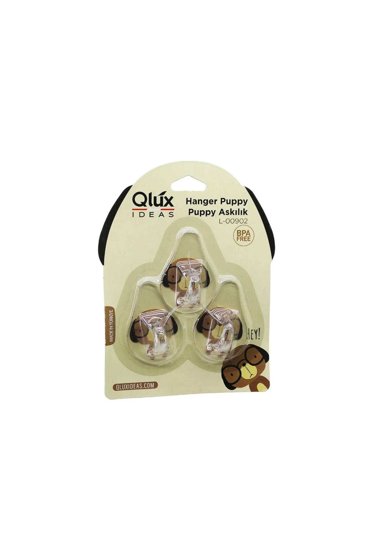 3PCS Puppy Askı Şeffaf Askı Yapışkanlı Montaj 3PCS Puppy Askı Şeffaf Askı Yapışkanlı Montaj