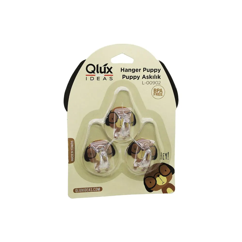 3PCS PUPPY ASKI ŞEFFAF ASKI YAPIŞKANLI MONTAJ (4741)