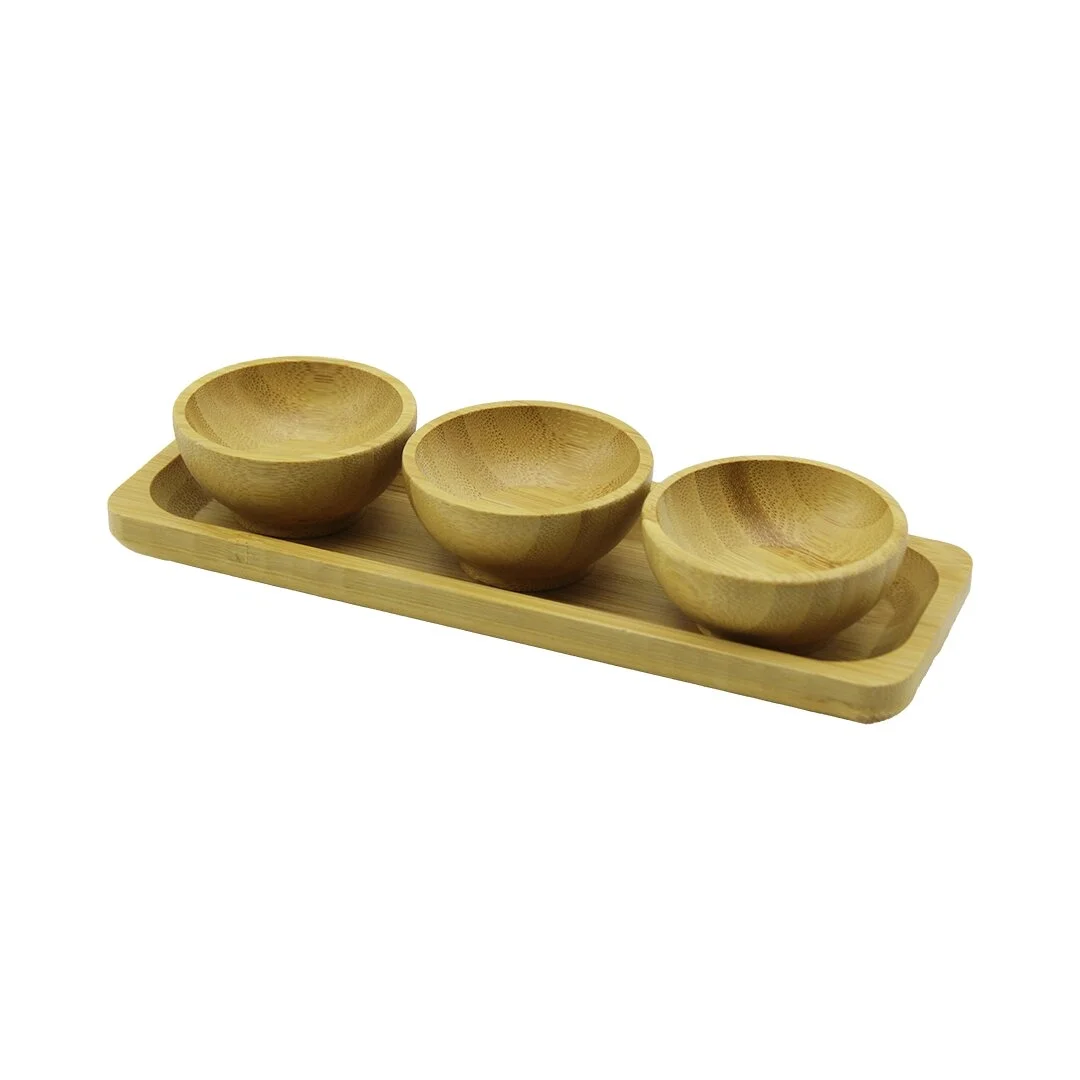3pcs - Sunum Tepsili   Mini - Çap: 6cm  Ahşap Bambu Lokumluk - Çerezlik Kase Bx40 Fiyatı, Yorumları ve Özellikleri