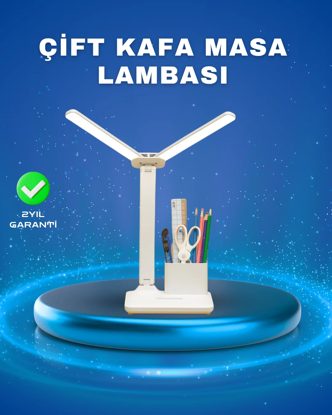 3’ü 1 Arada Çok Amaçlı Masa Lambası | Göz Yormayan Işık, Organize