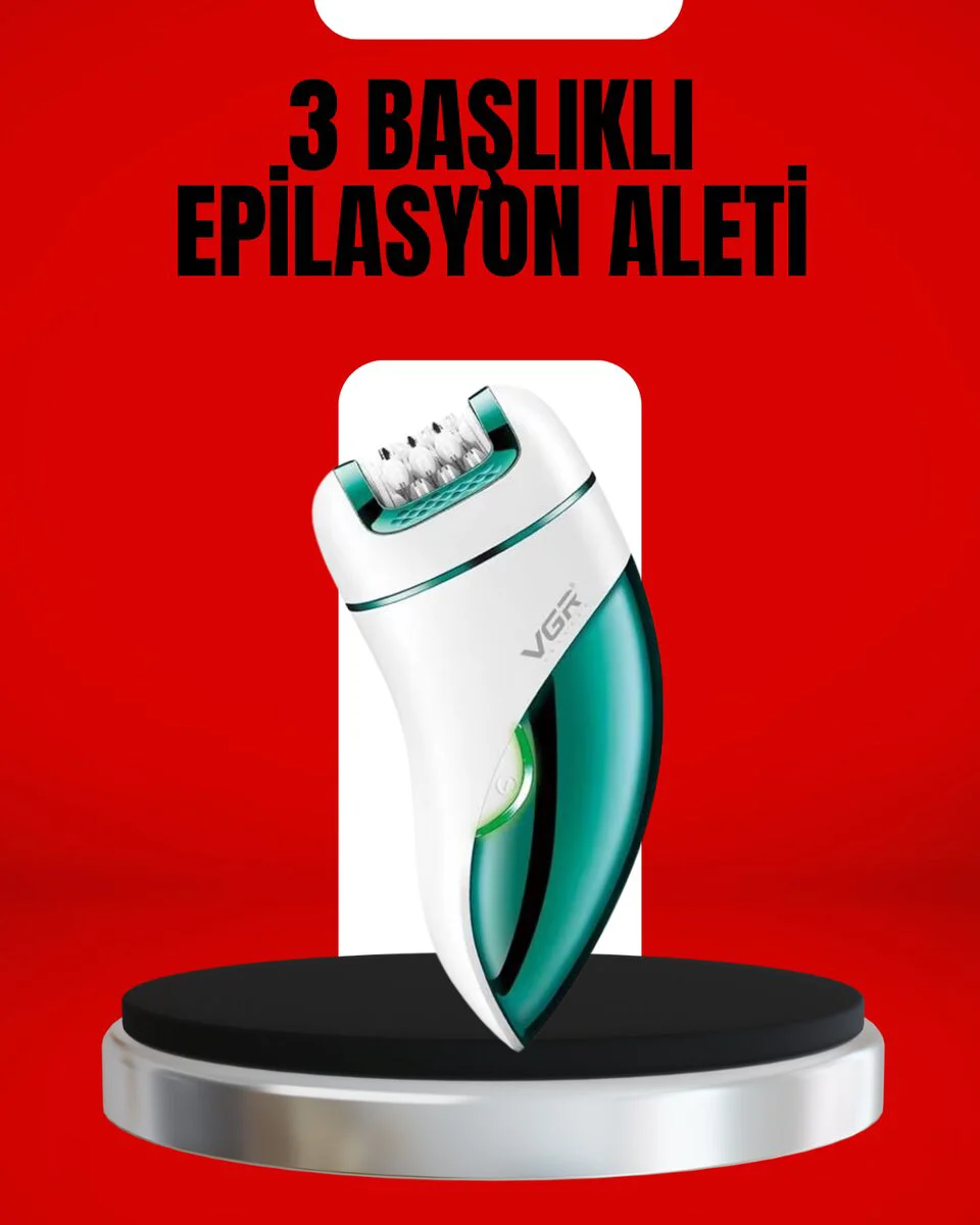 3'ü 1 Arada Epilatör Su Geçirmez Metal Başlıklı LED Işıklı 90 Dakika Şarjlı Fiyatı, Yorumları ve Özellikleri