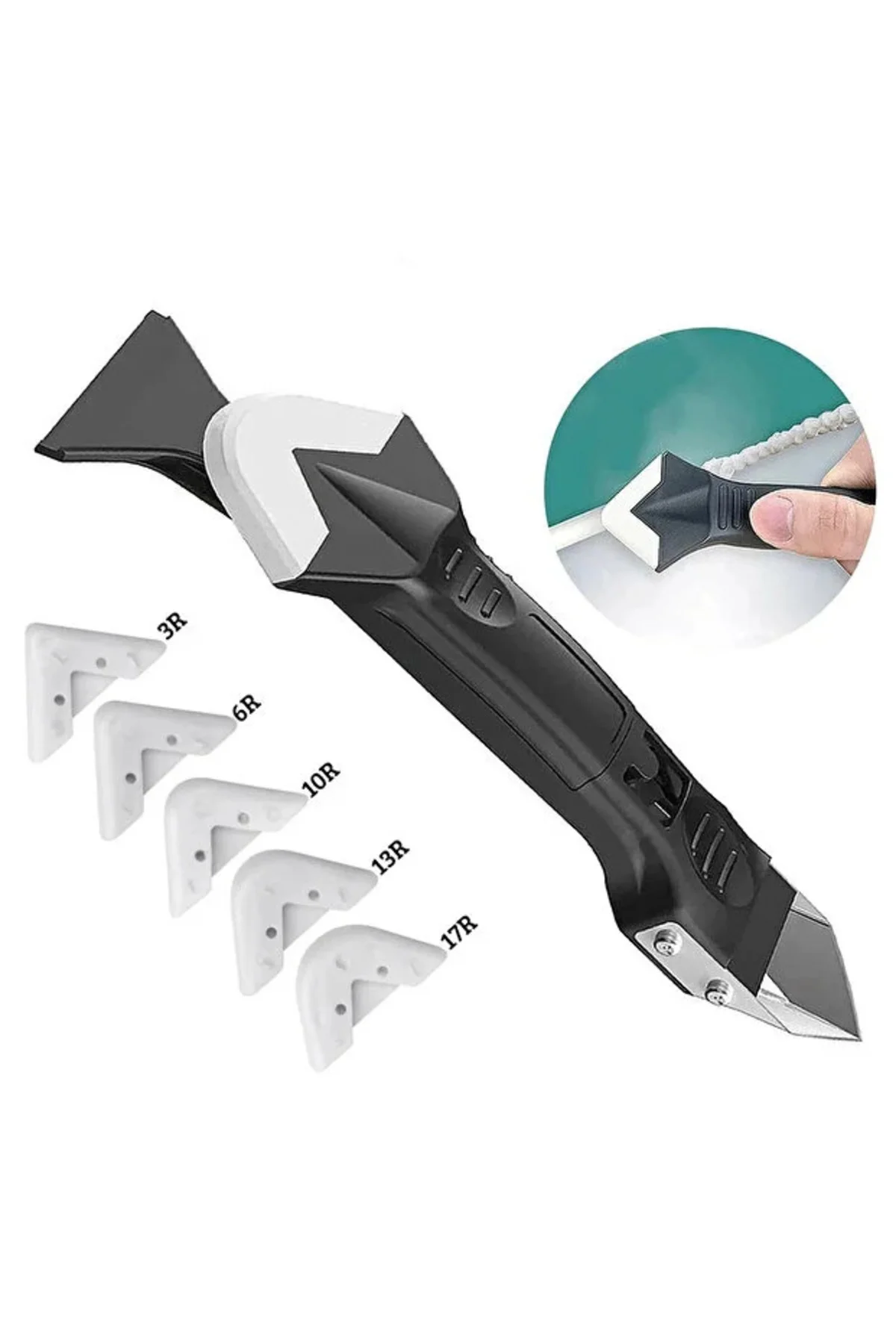 3'ü 1 Arada Fayans Derz Dolgu Kazıyıcı Sıyırıcı Silikon Sökücü