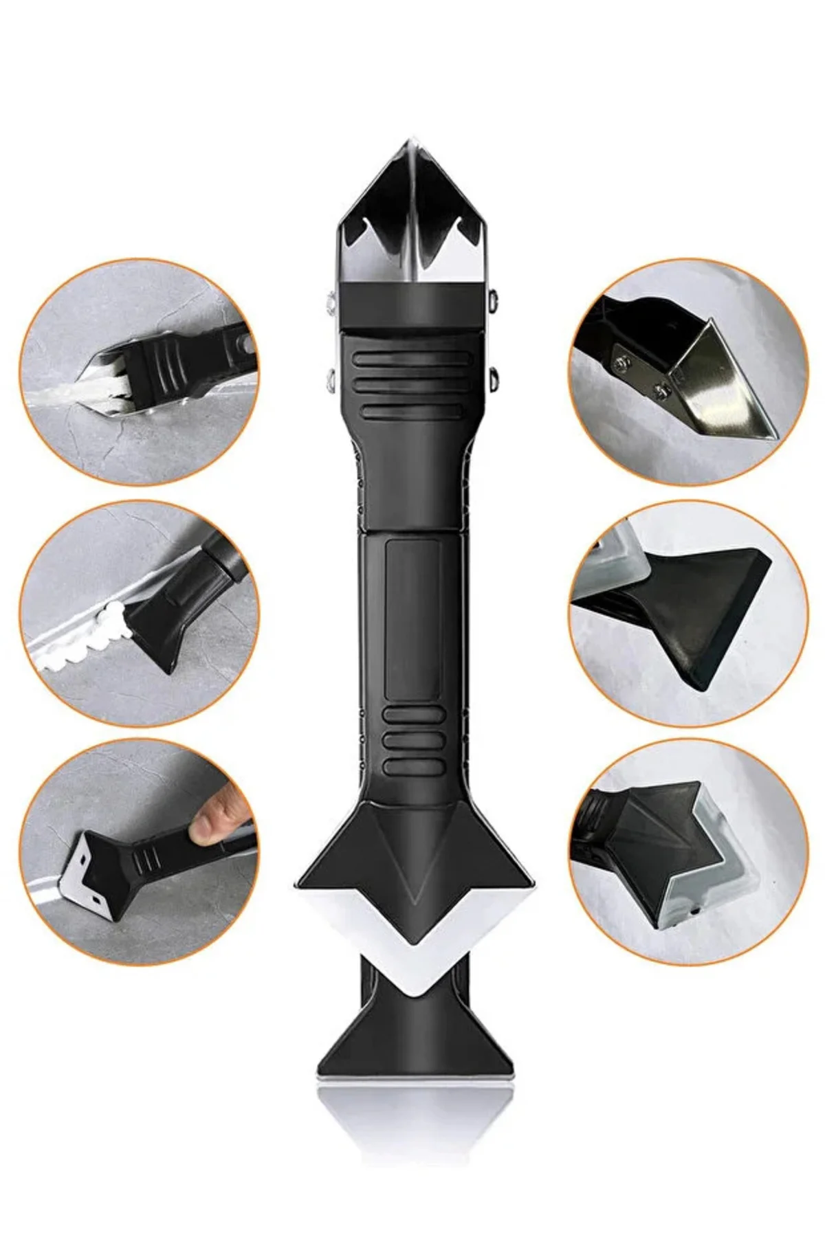 3'ü 1 Arada Fayans Derz Dolgu Kazıyıcı Sıyırıcı Silikon Sökücü Ve