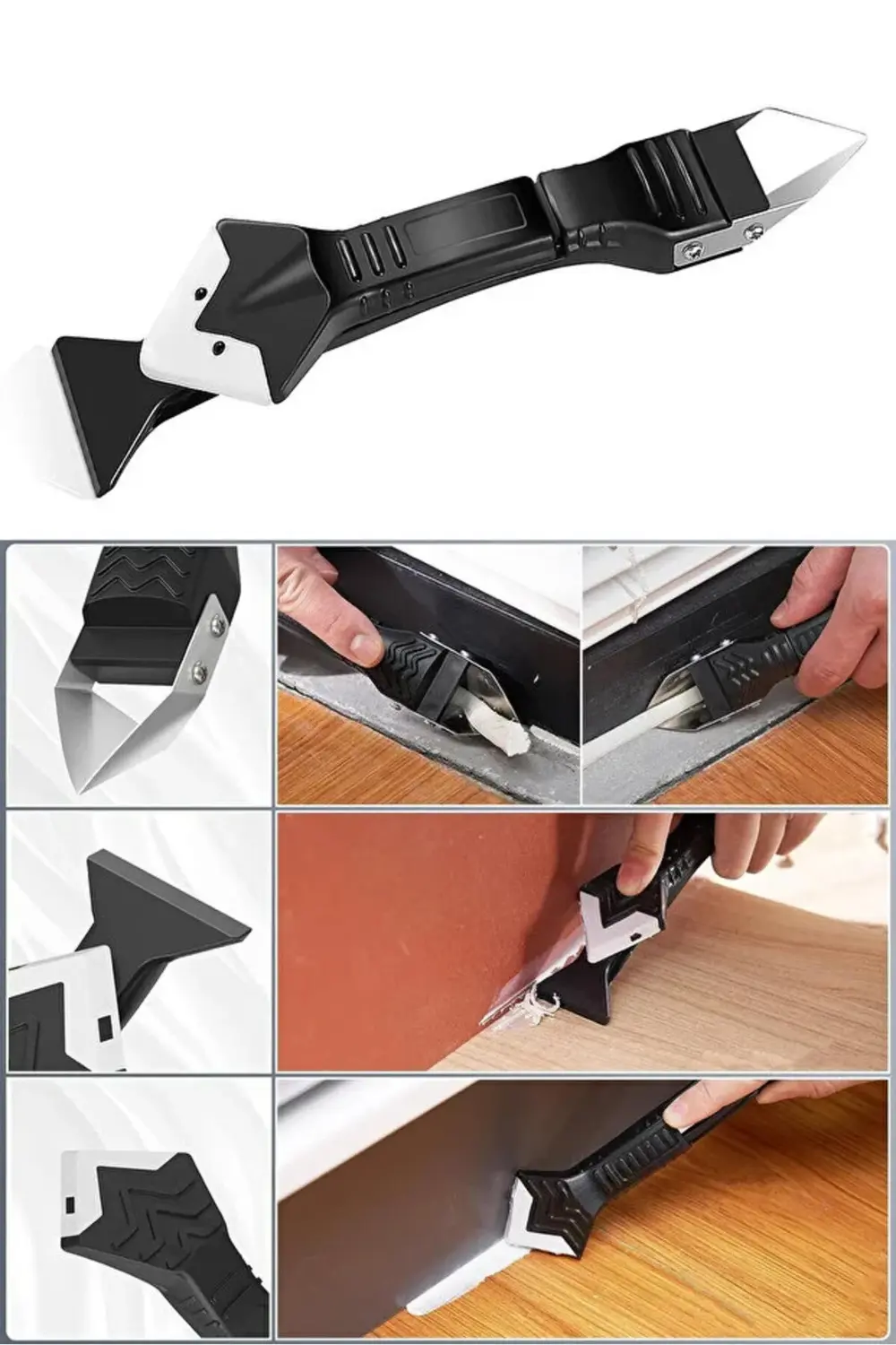 3'ü 1 Arada Fayans Derz Dolgu Kazıyıcı Sıyırıcı Silikon Sökücü