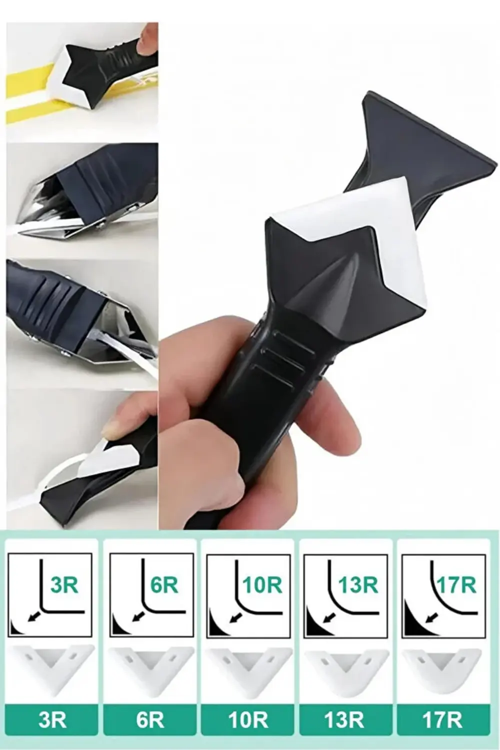 3'ü 1 Arada Fayans Derz Dolgu Kazıyıcı Sıyırıcı Silikon Sökücü