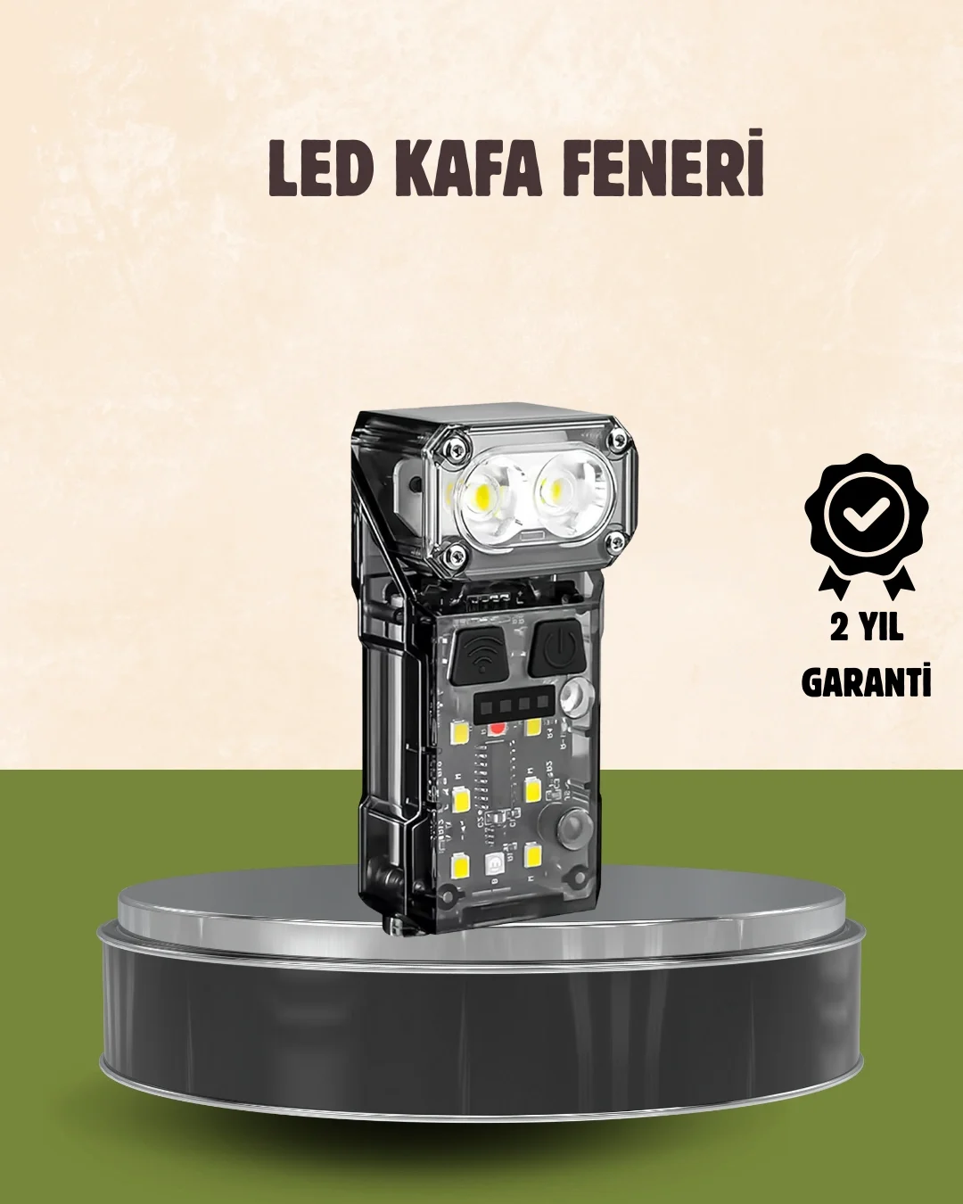 3’ü 1 Arada LED Far Şarj Edilebilir Sensörlü Manyetik 10 Saat Kul