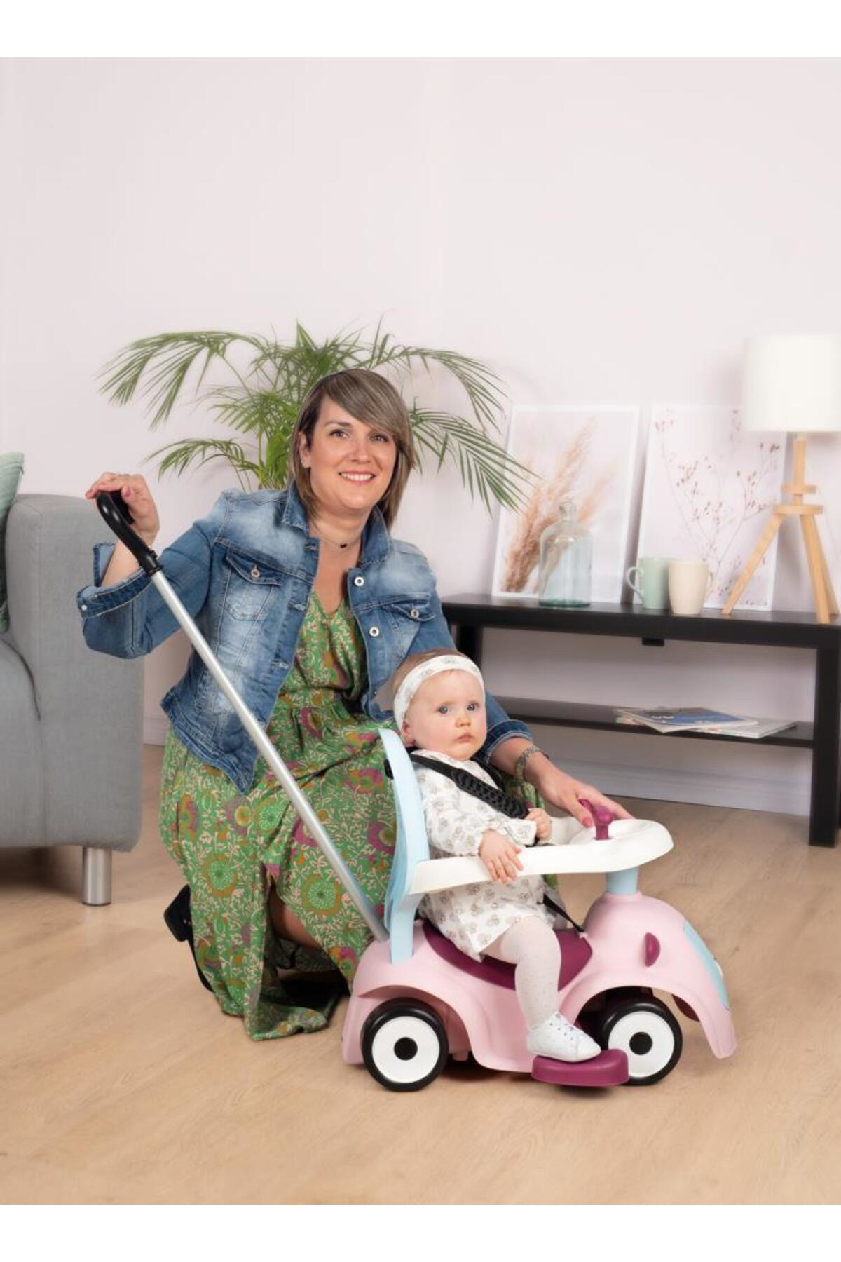 Smoby 3Ü 1 Arada Maestro Rose Araç-Pembe 720305