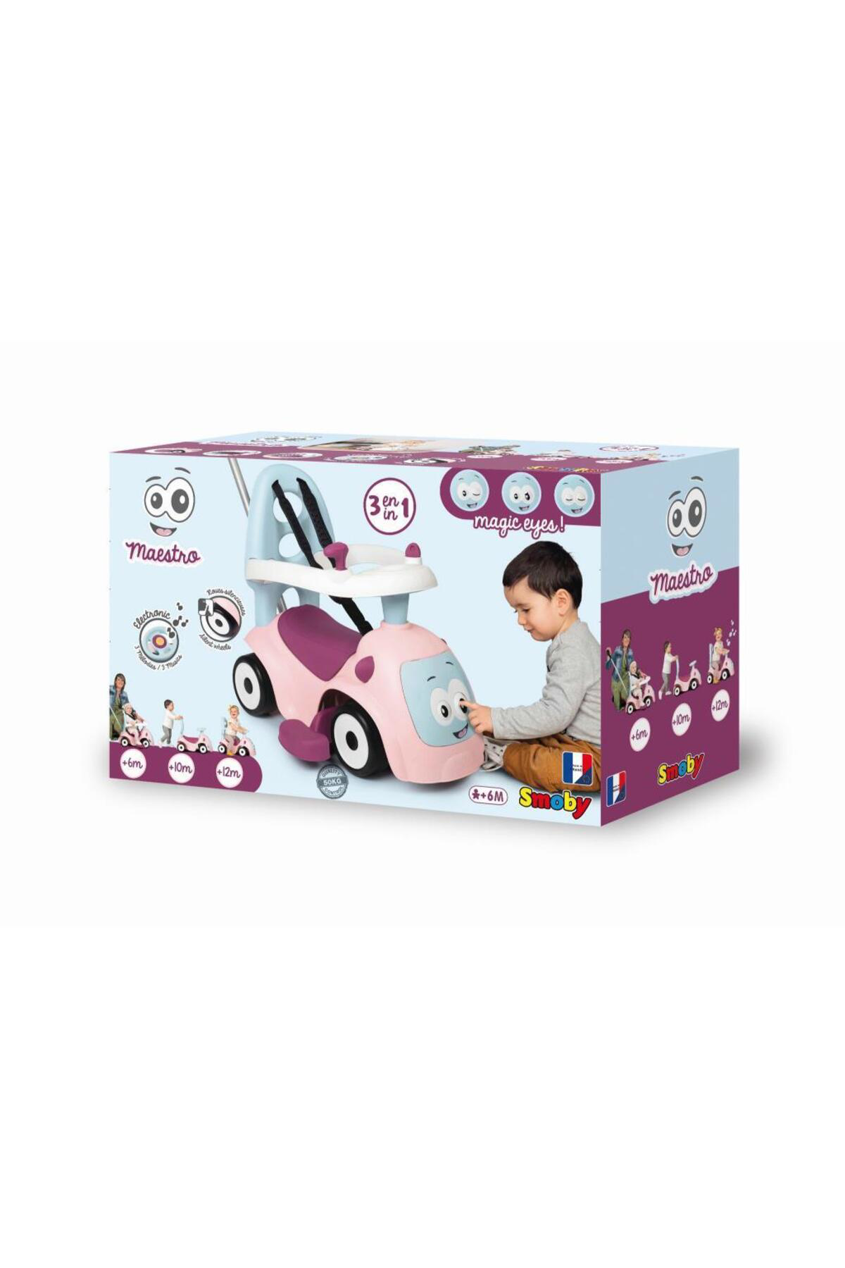 Smoby 3Ü 1 Arada Maestro Rose Araç-Pembe 720305