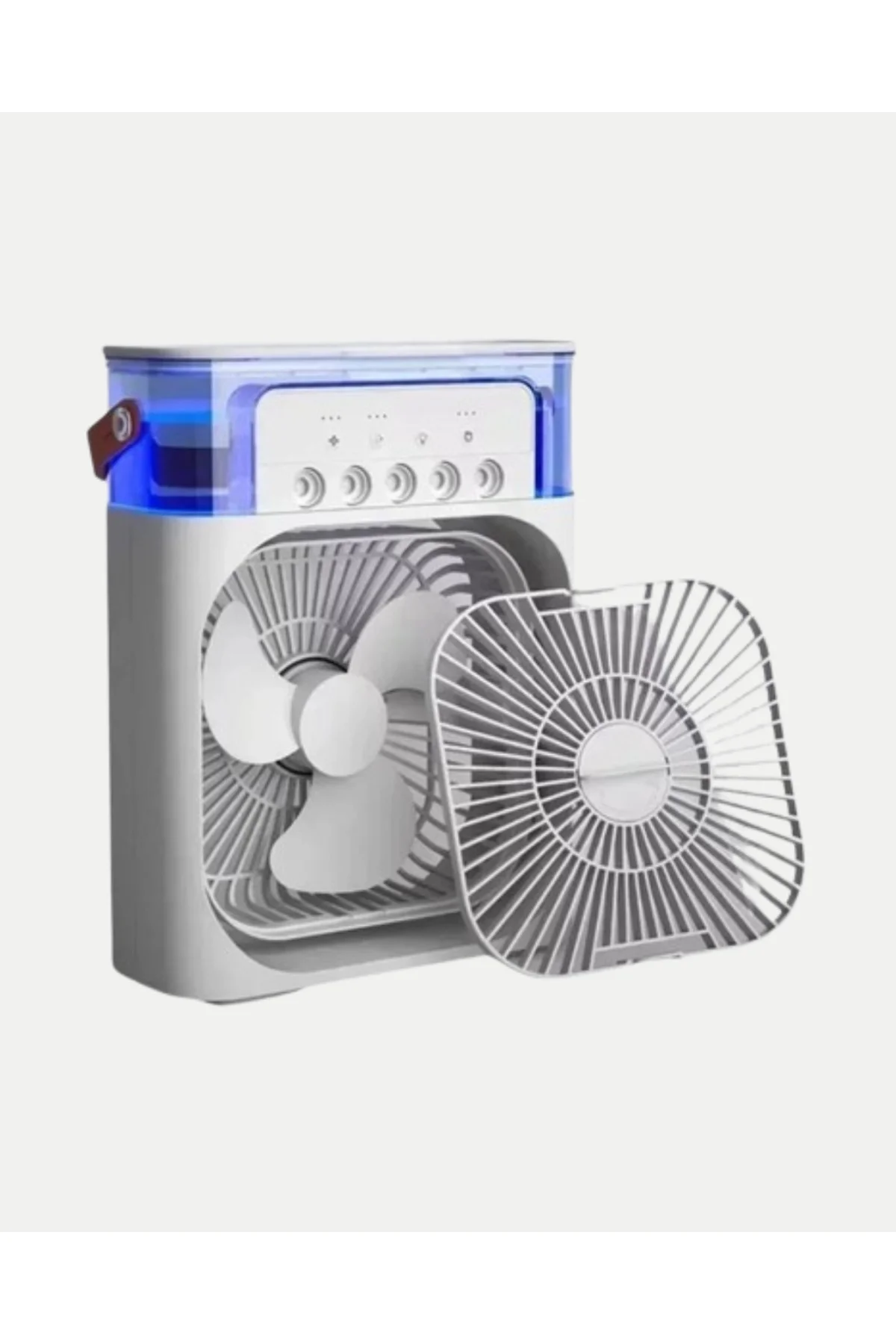 3’ü 1 Arada Mini Klima Fan USB Şarjlı, 7 Renk Gece Lambalı ve Nemlendirici