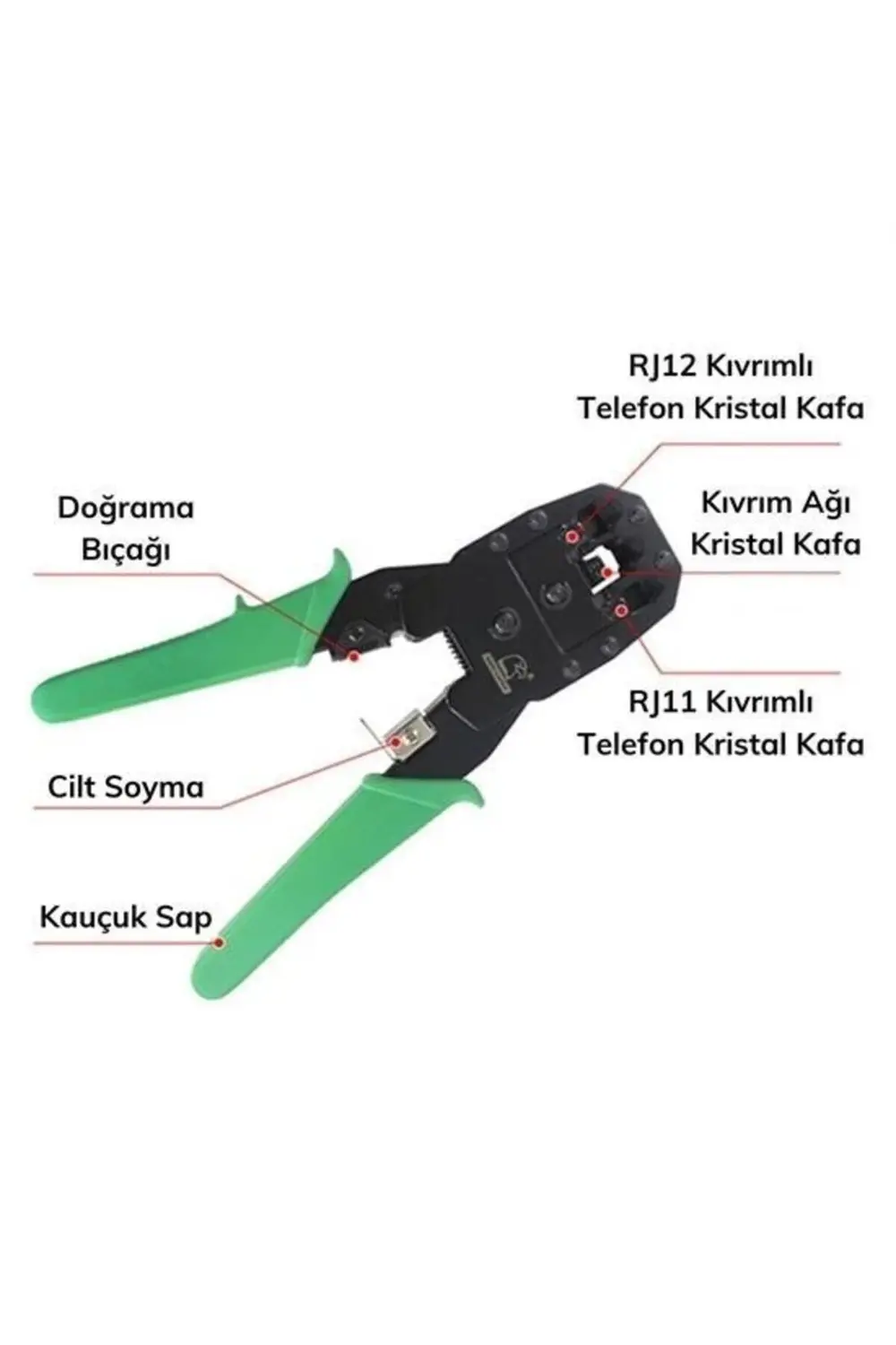 ® 3ü 1 Arada Modüler Kablo Sıkma,Soyma ve Kesme Pensesi