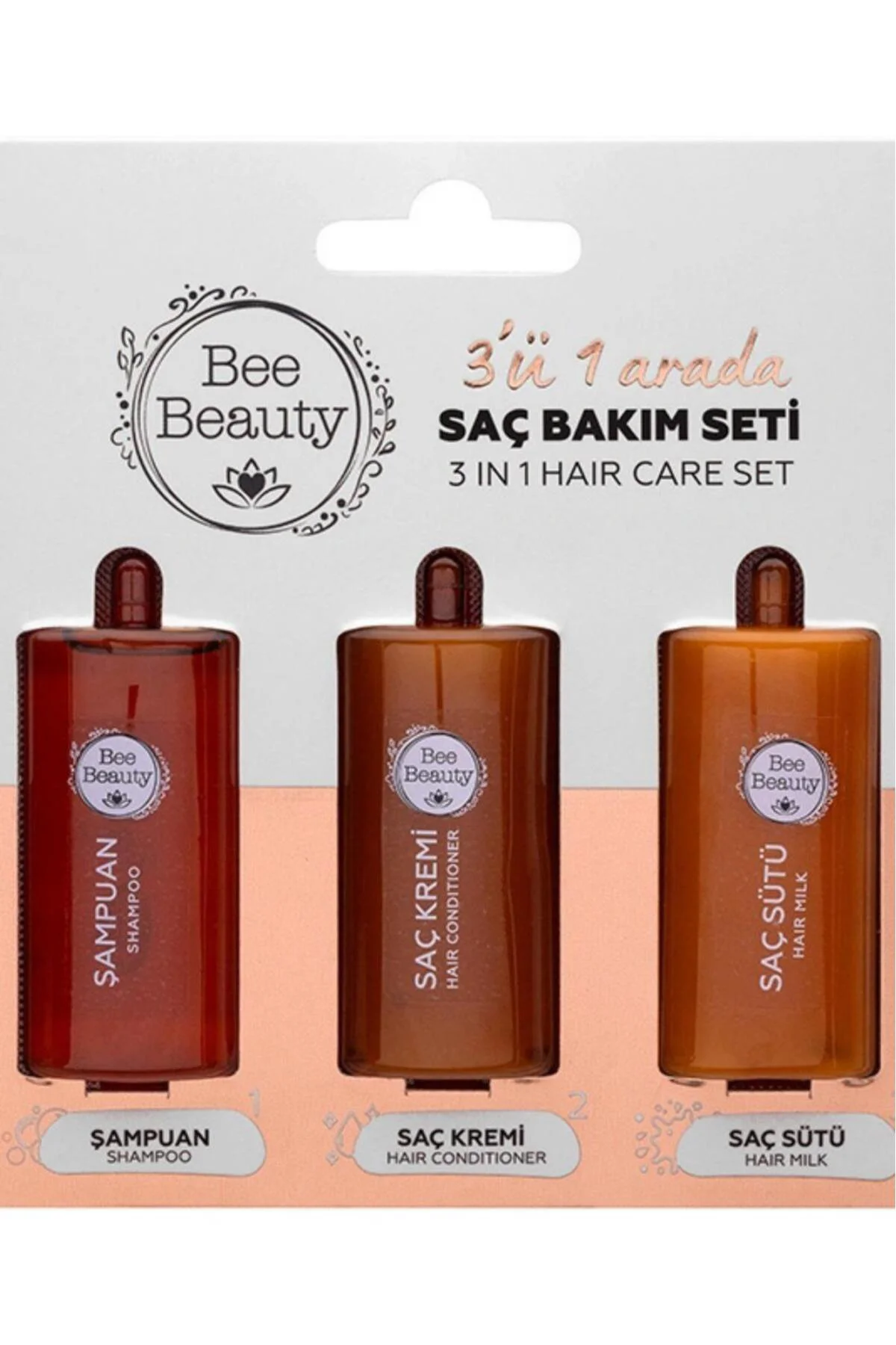 3'ü 1 Arada Seyahat Seti 3 x 10 ml (Şampuan + Saç Kremi + Saç Süt