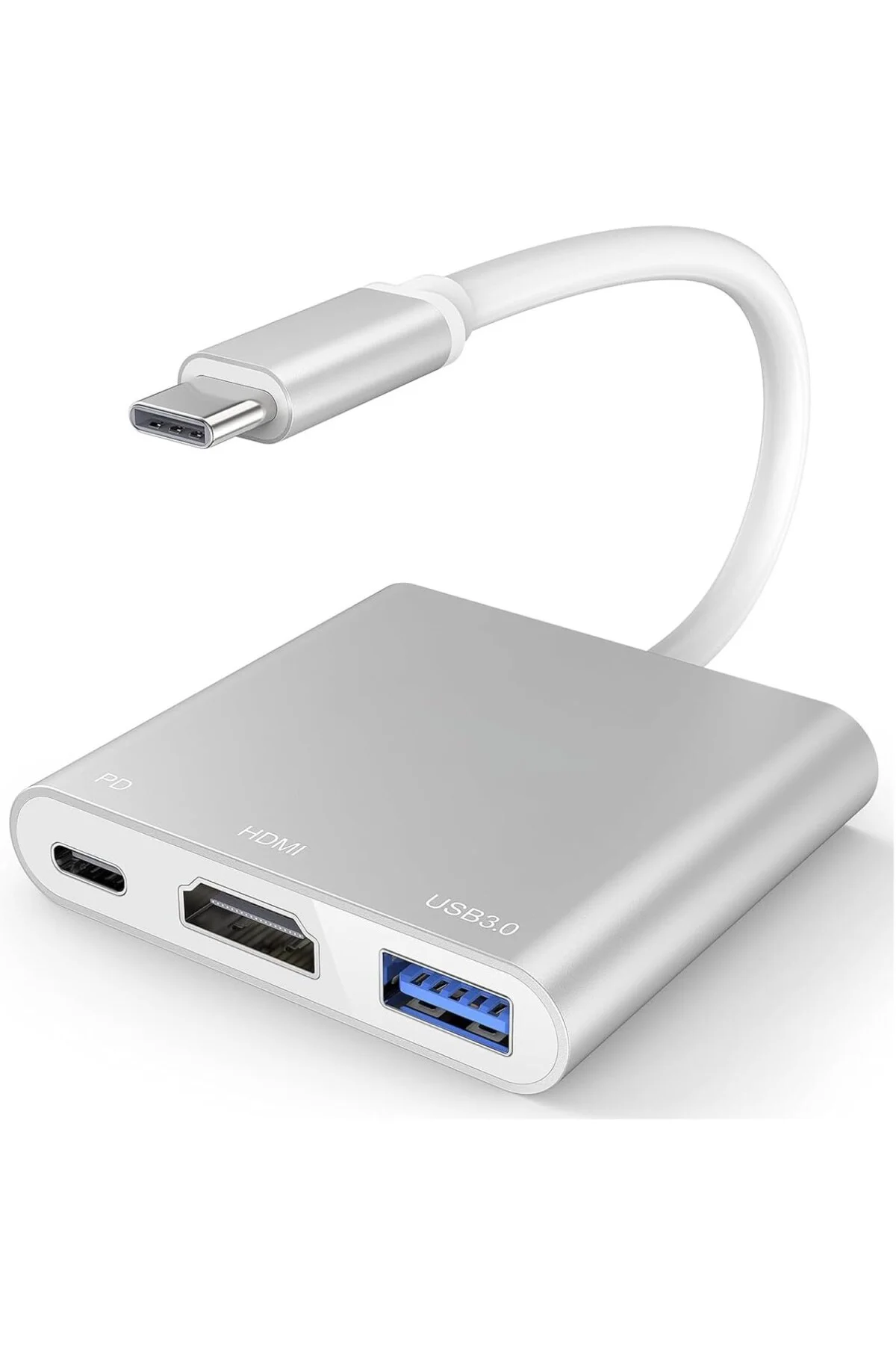 3'ü 1 Arada Type-C Hub Adaptörü - 1 Adet Type-C 3.0, 1 Adet HDMI 
