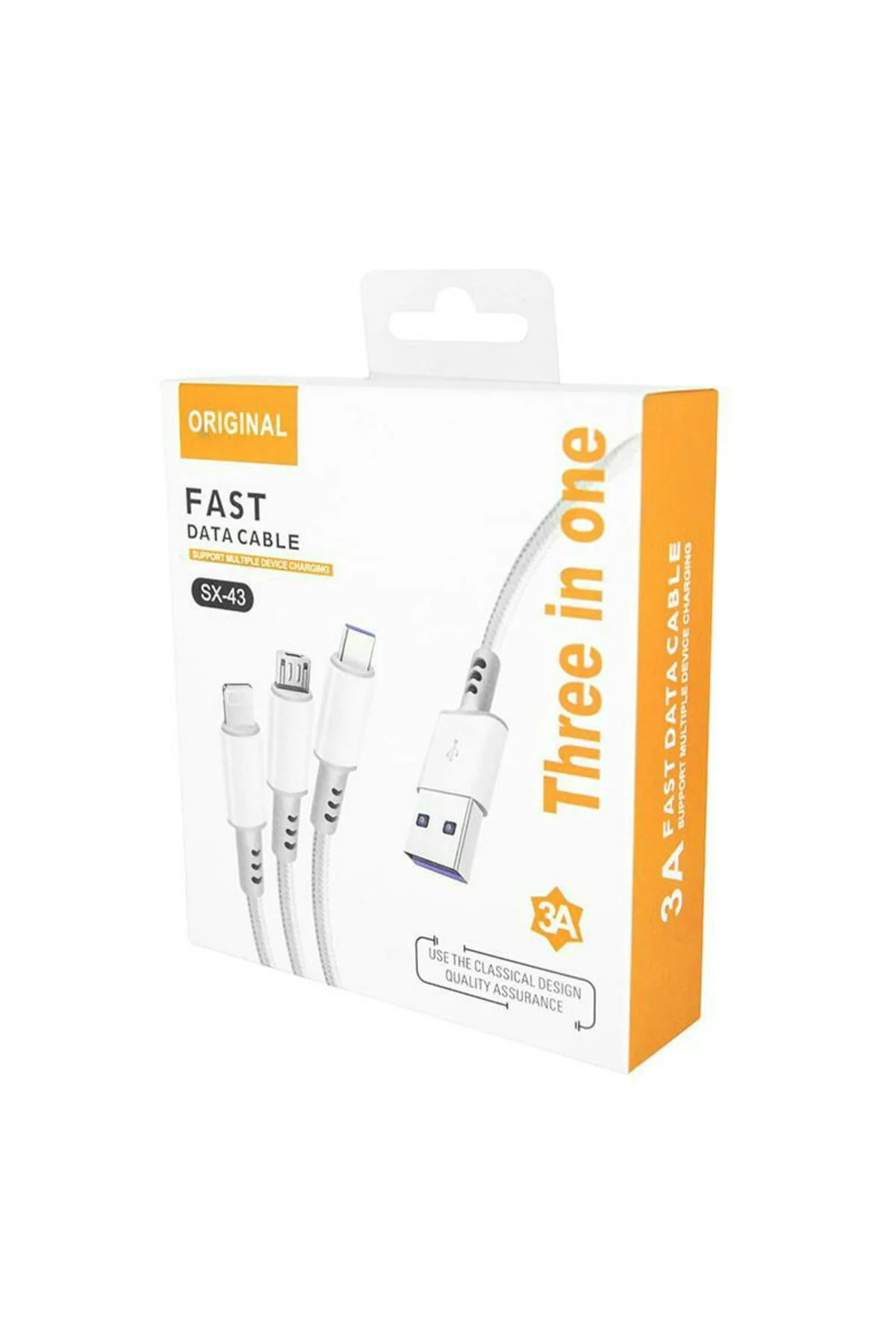 3ü1 arada USB Kablo. Şarj Kablosu, Çoklu Sarj Kablosu 3 Uçlu Ipho