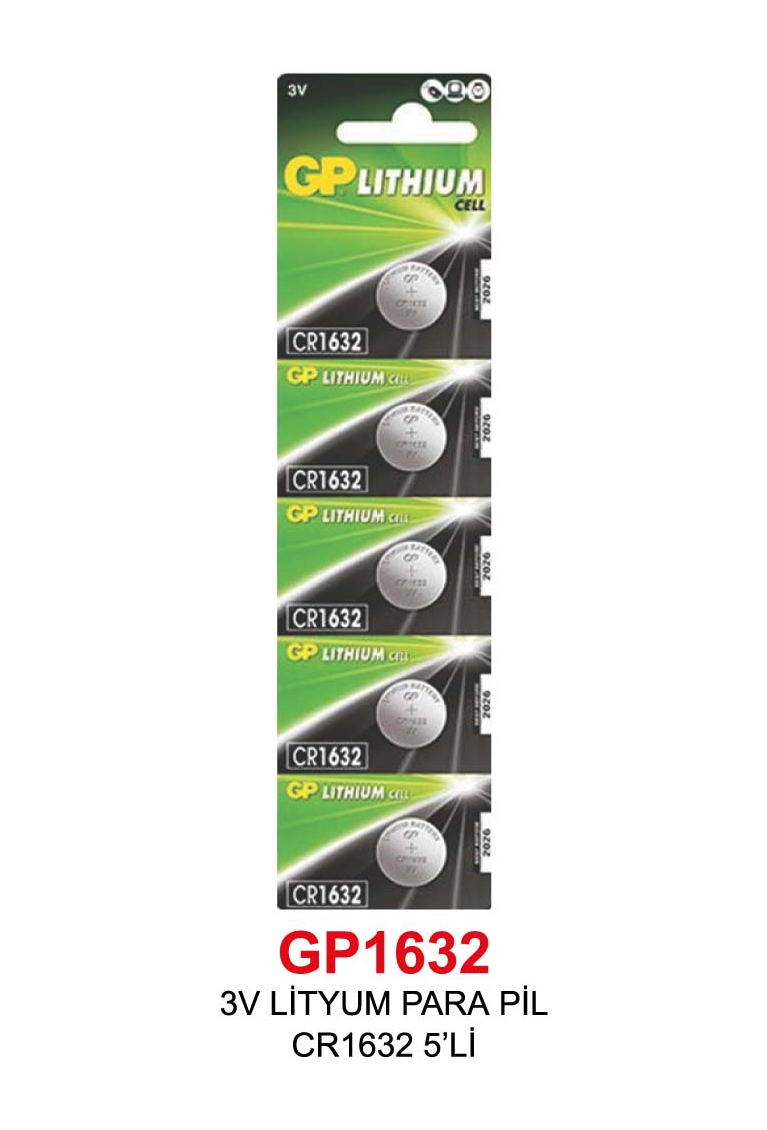 3V LİTYUM PARA PİL CR1632 5’Lİ