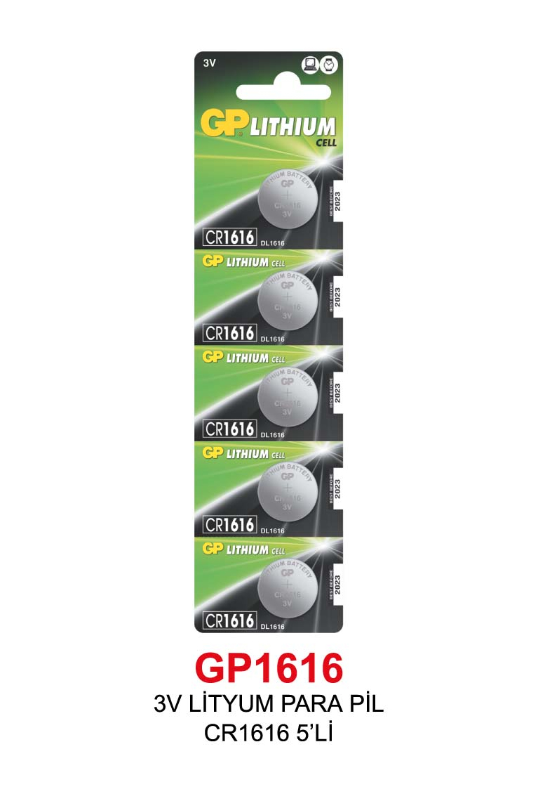 3V LİTYUM PARA PİL CR1616 5’Lİ