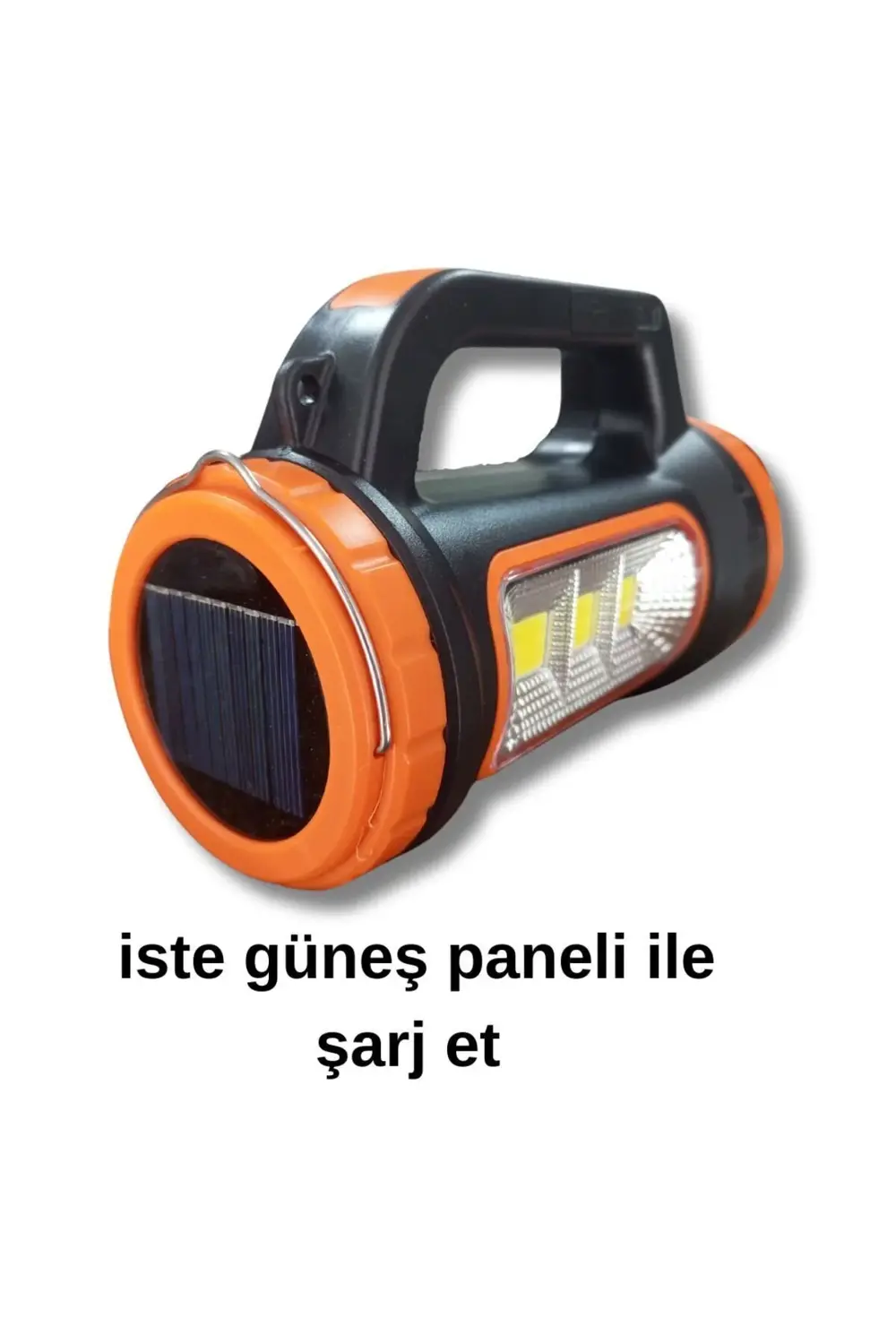 3w 15w Solar Şarjlı Led El Feneri Işıldak Projektör Kamp Avcı Fen