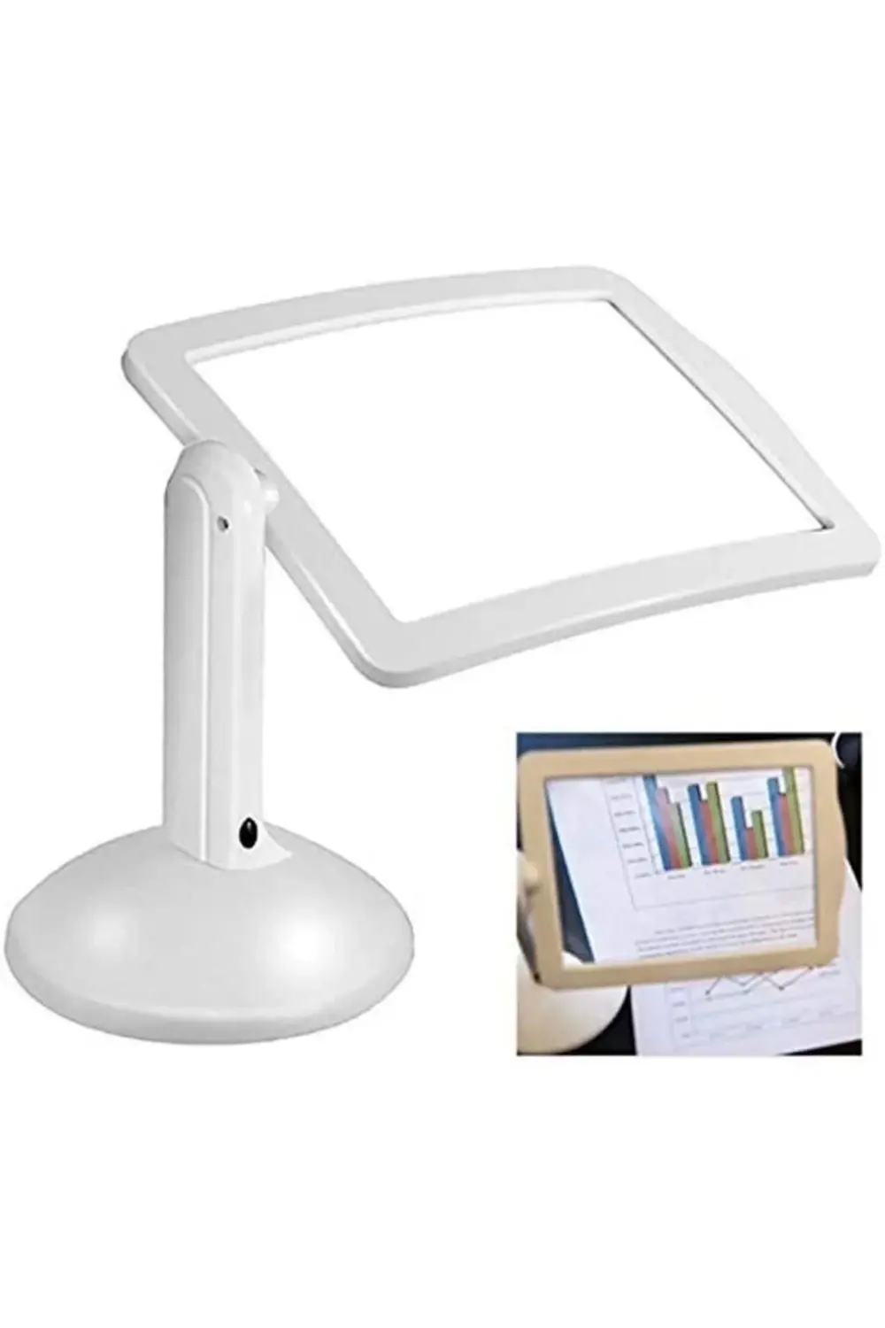 3X 360 Derece Döndürme Ekranlı Çok Fonksiyonlu Masaüstü Büyüteç 3