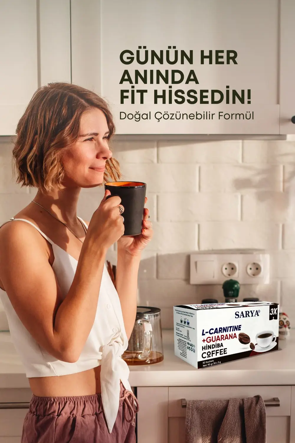 Sarya 3X Form L-Carnitine, Guarana Ve Hindiba Şase Coffee