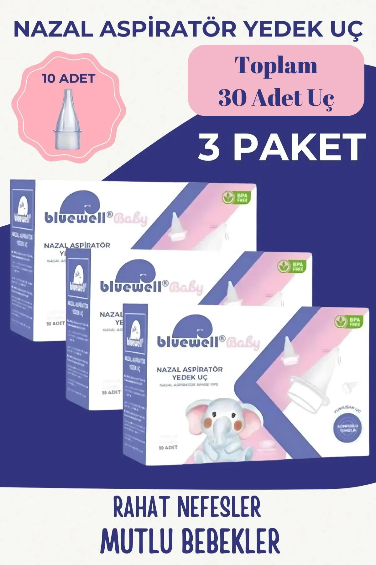 3X Otribebe Brunobaby Weebaby Uyumlu Nazal Aspiratör Yedek Uç Burun Aspiratörü Ucu Yumuşak Uç 10'lu Fiyatı, Yorumları ve Özellikleri