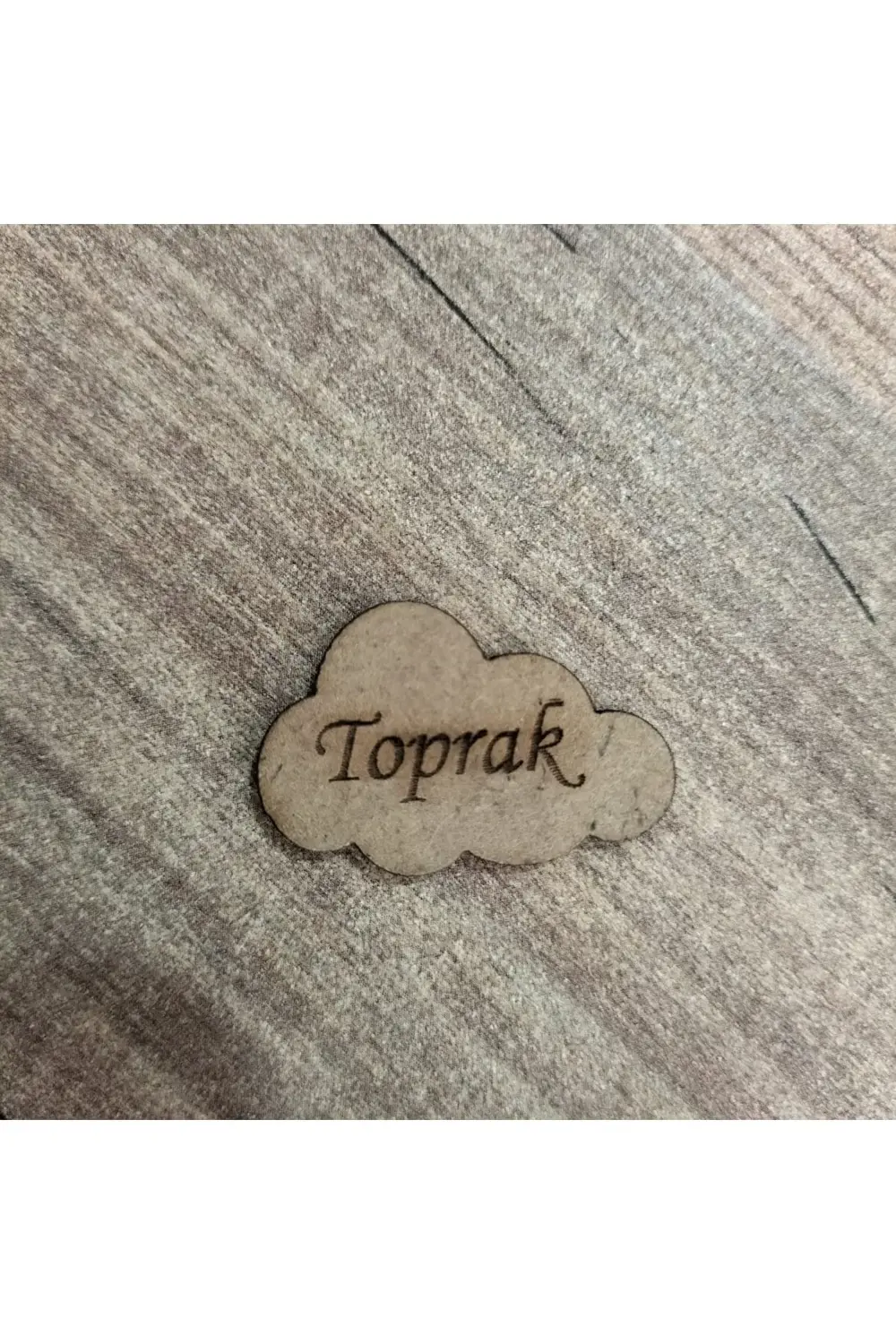 Leylaser 3X2 Cm Ham Ahşap Lazer Kesim Bulut Etiket İsimlik 20 Adet