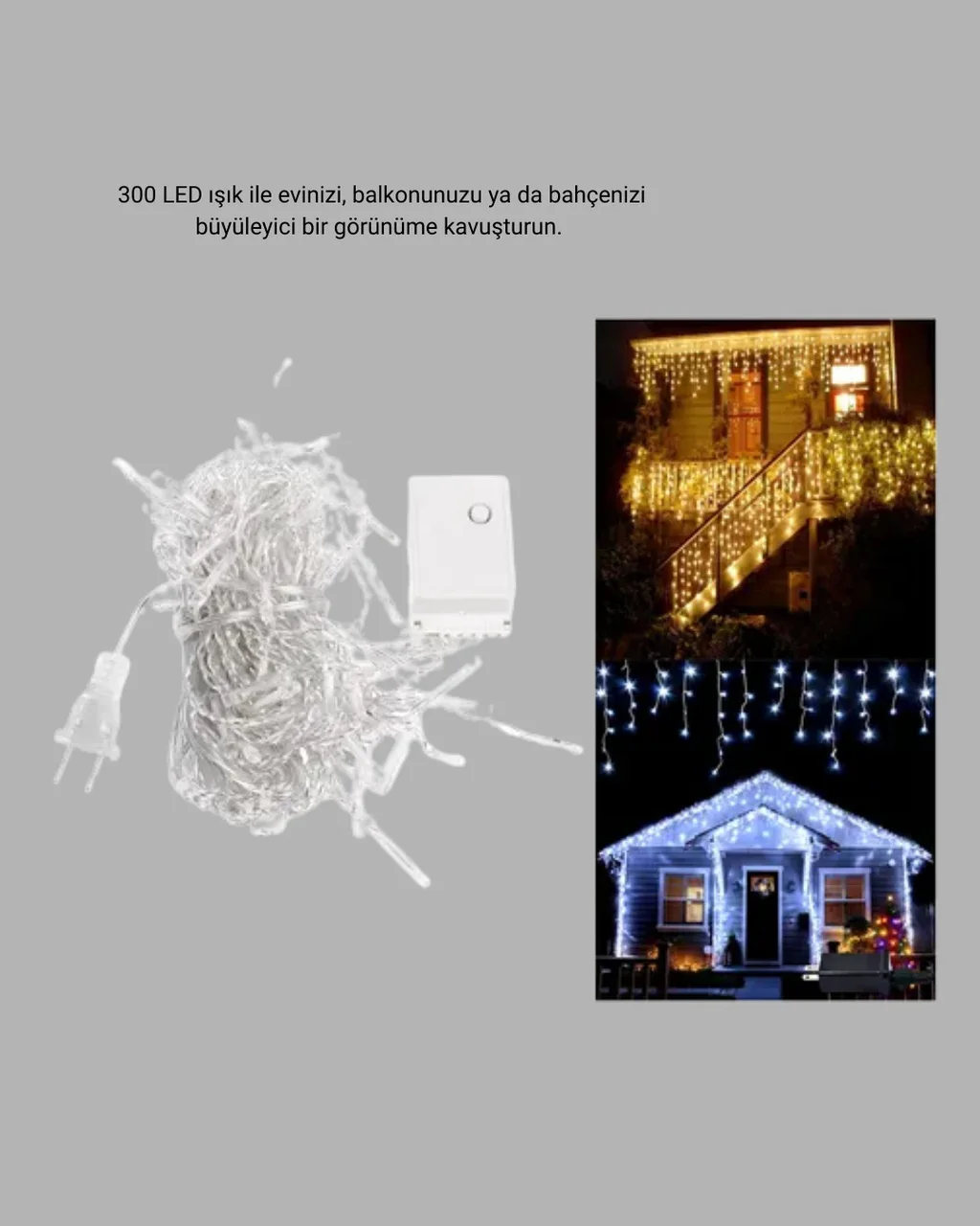 3x3 Led Işık Perdesi Şelale Model İç Dış Mekân Dekorasyonu - Lisinya
