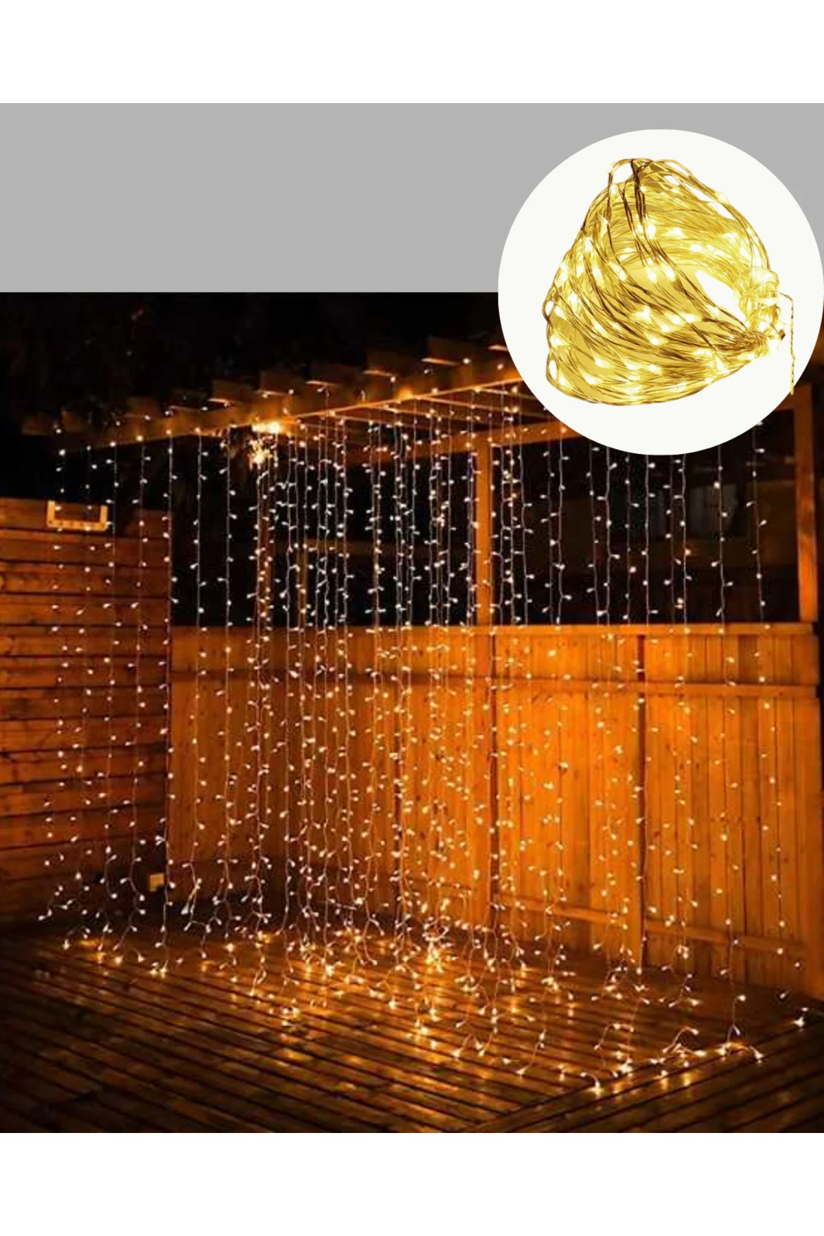 3x3 LED Işık Perdesi Şelale Model İç Dış Mekân Dekorasyonu
