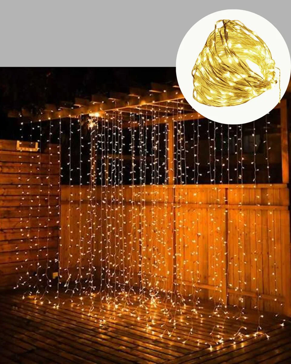3x3 LED Şelale Perde Işık - Kutlama ve Dekor Aydınlatması