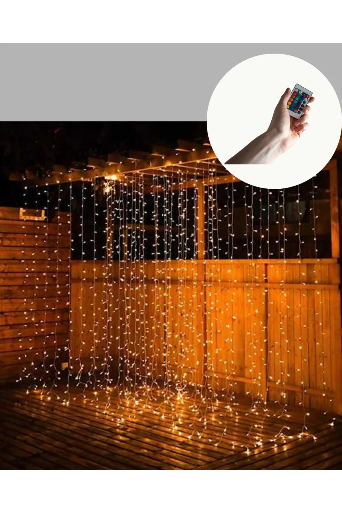 3X3 Metre Perde Led Işık – Parti Ve Bahçe Dekorasyonu