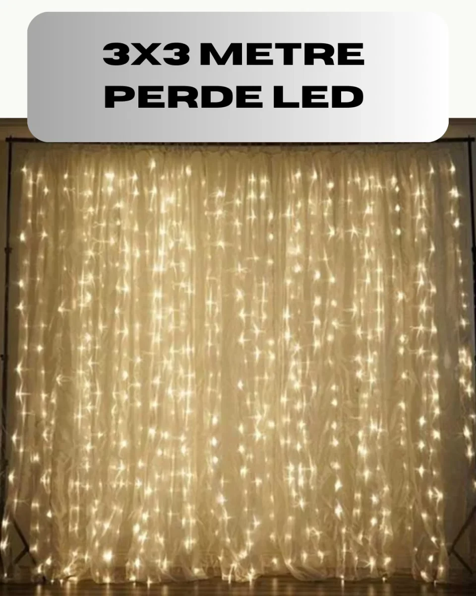 3x3 Perde LED Işık Şelale Model Özel Gün Dekoratif Aydınlatma - Lisinya