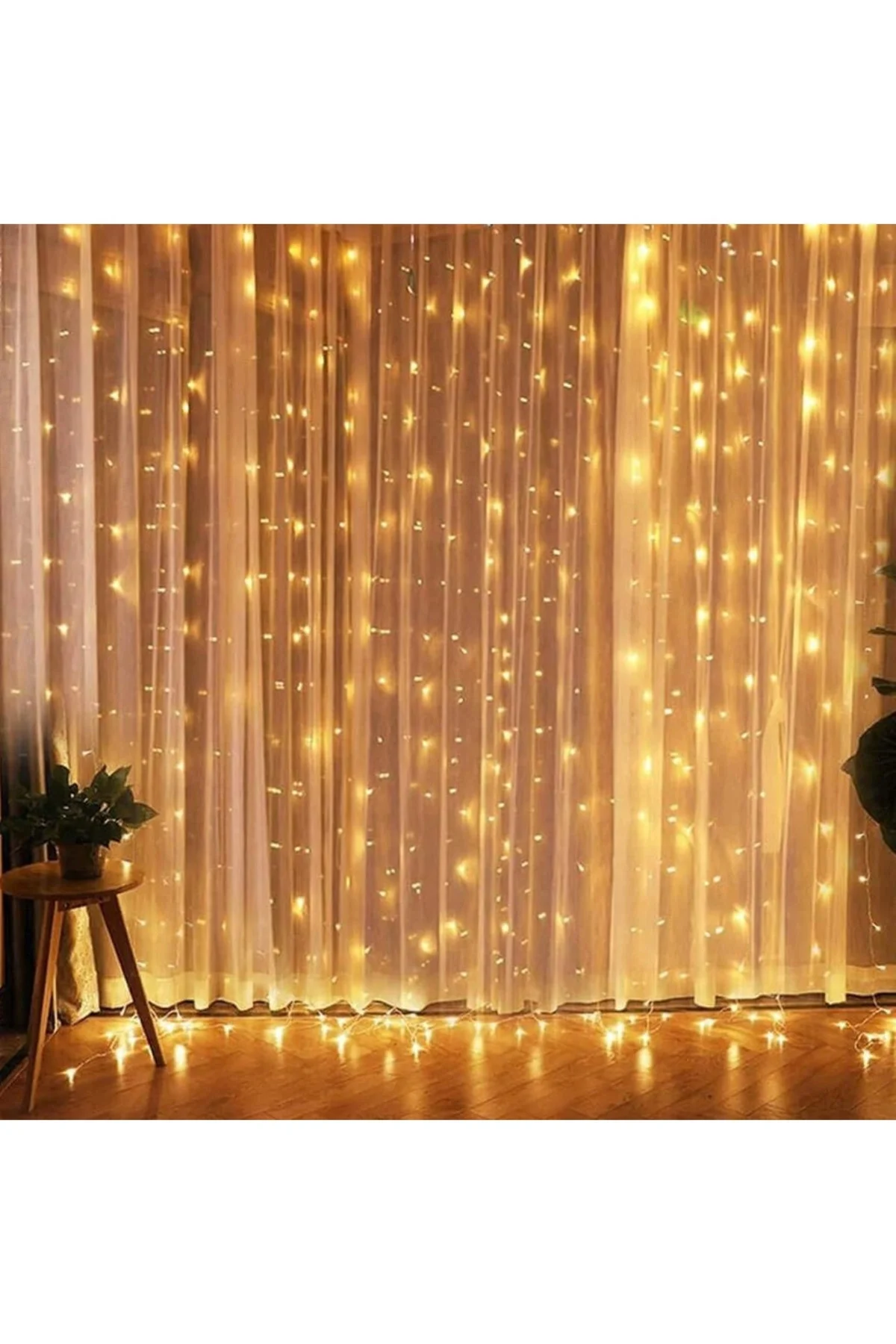3X3M Premium Perde Led - 8 Fonksiyonlu, Su Geçirmez İç Dış Mekan Teras Dekor Işıkları 3X3M Premium Perde Led - 8 Fonksiyonlu, Su Geçirmez İç Dış Mekan Teras Dekor Işıkları - Görsel 2