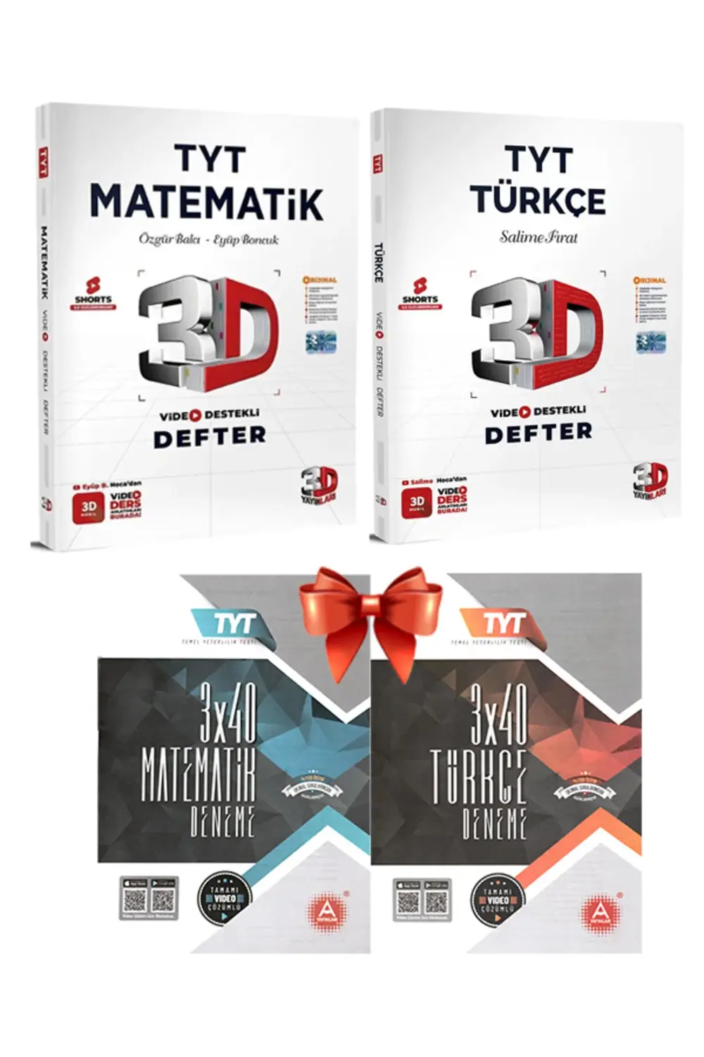 3x40 Türkçe Matematik Deneme Ve 3d Türkçe Matematik Video Destekl