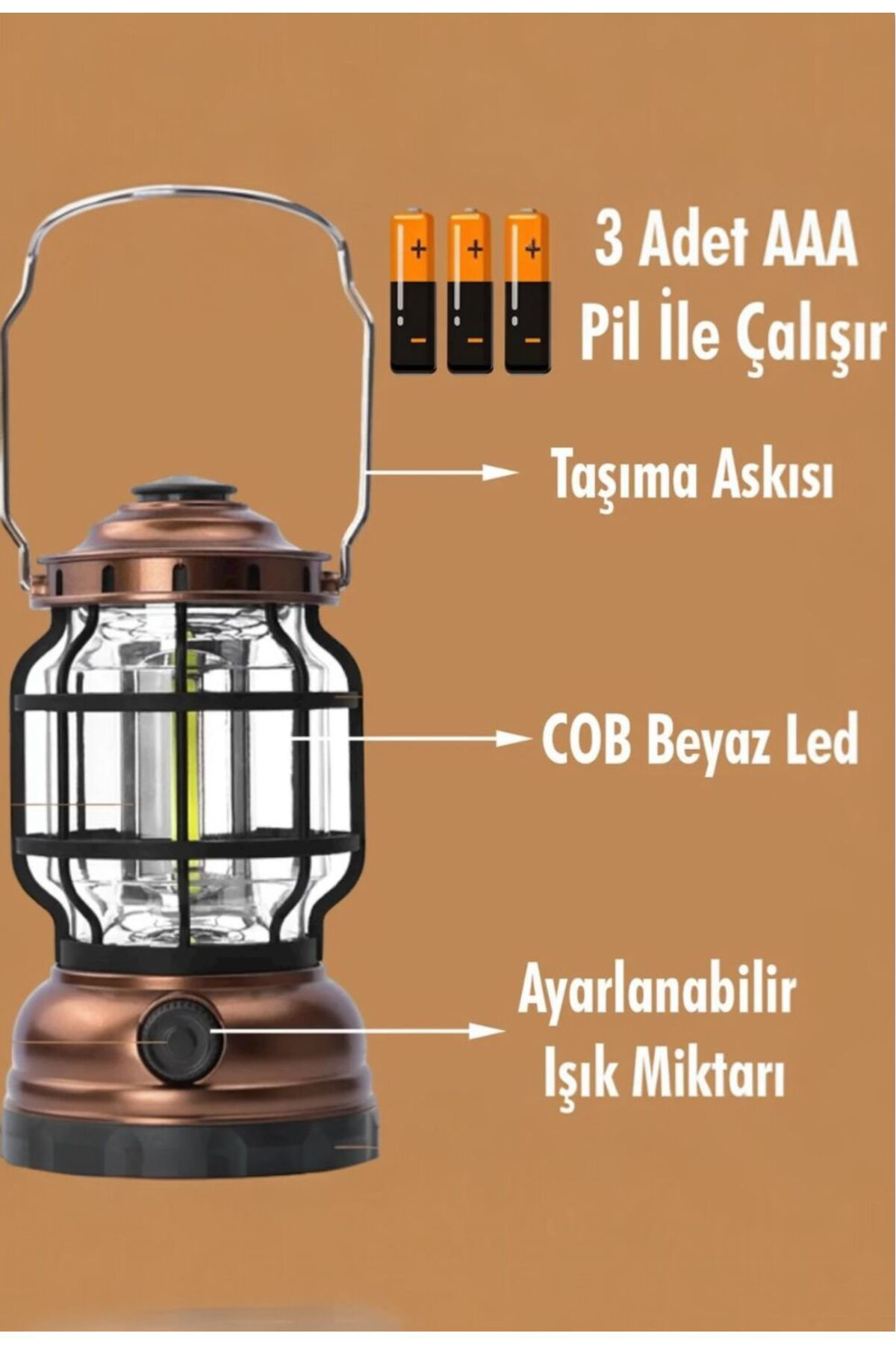 3xAA Pil ile Çalışan Çok Amaçlı Kamp Lambası – El Feneri ve Fener 3xAA Pil ile Çalışan Çok Amaçlı Kamp Lambası – El Feneri ve Fener