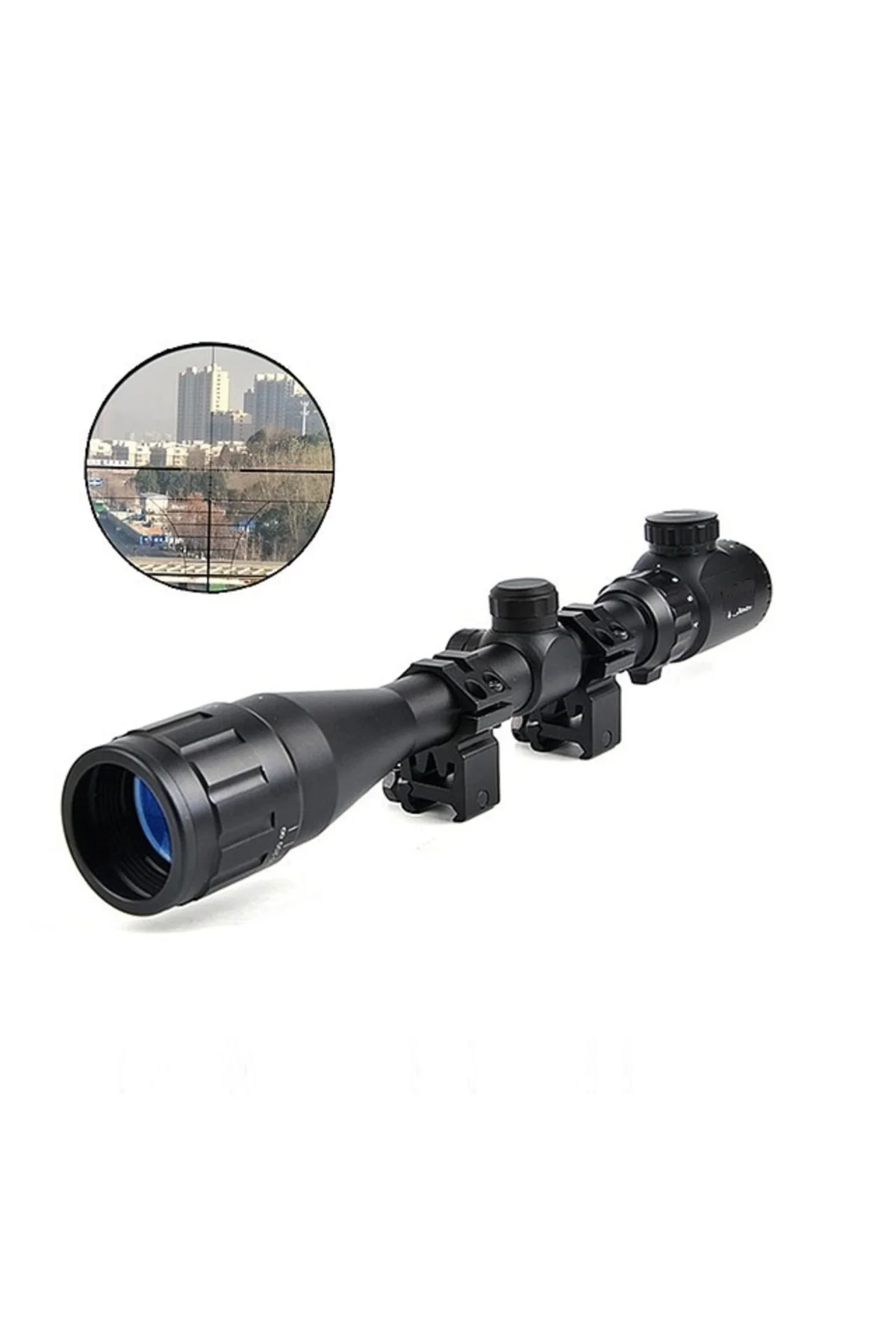 4-12x40 Aoeg Dürbünü Mil Dot Kırmızı - Yeşil Lens Koruyucu ( Lisi