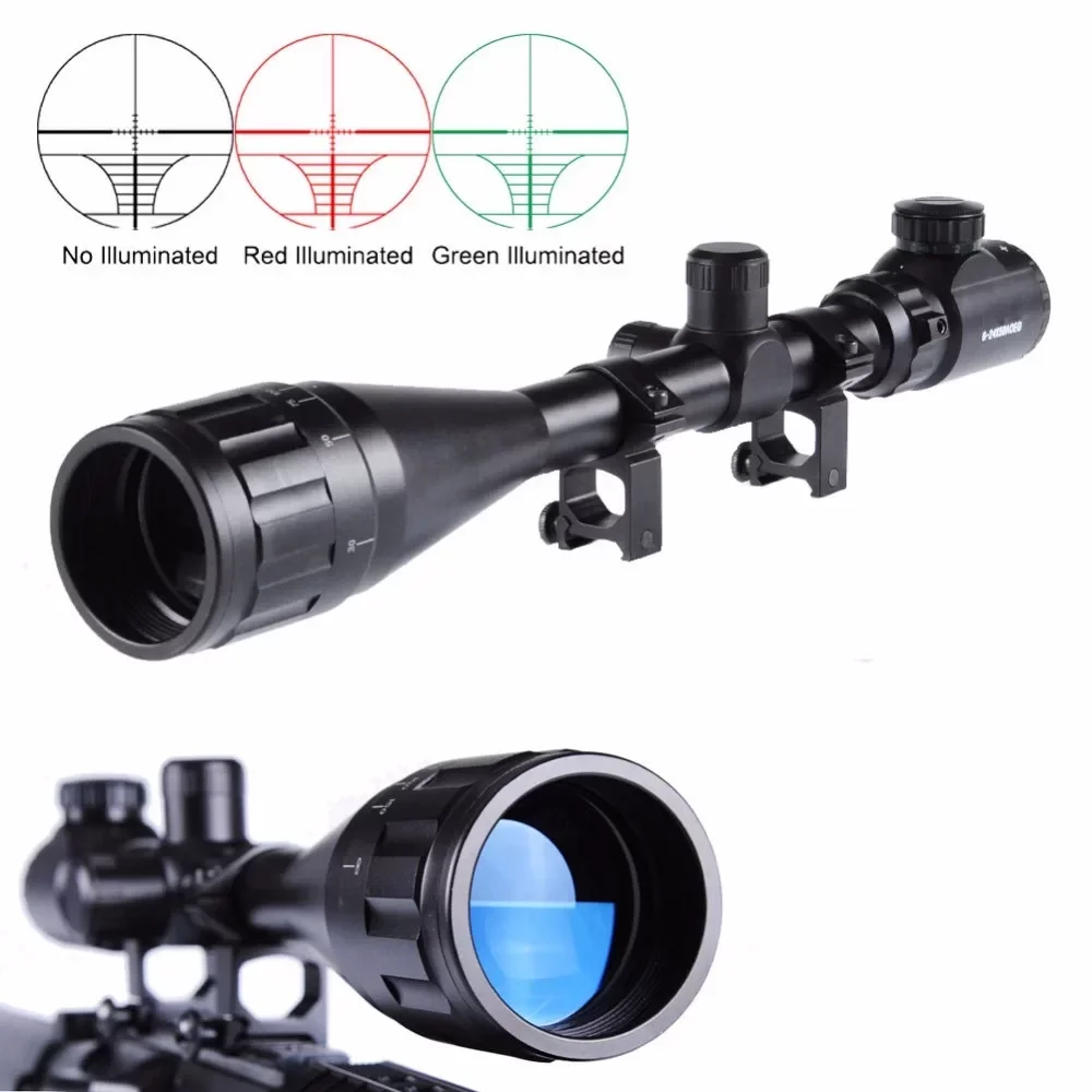 4-16x50 Aoeg Zoomlu  Dürbünü çift Işıklı Kırmızı,yeşil Kaynaklı Avcılık Dürbün ( Lisinya )