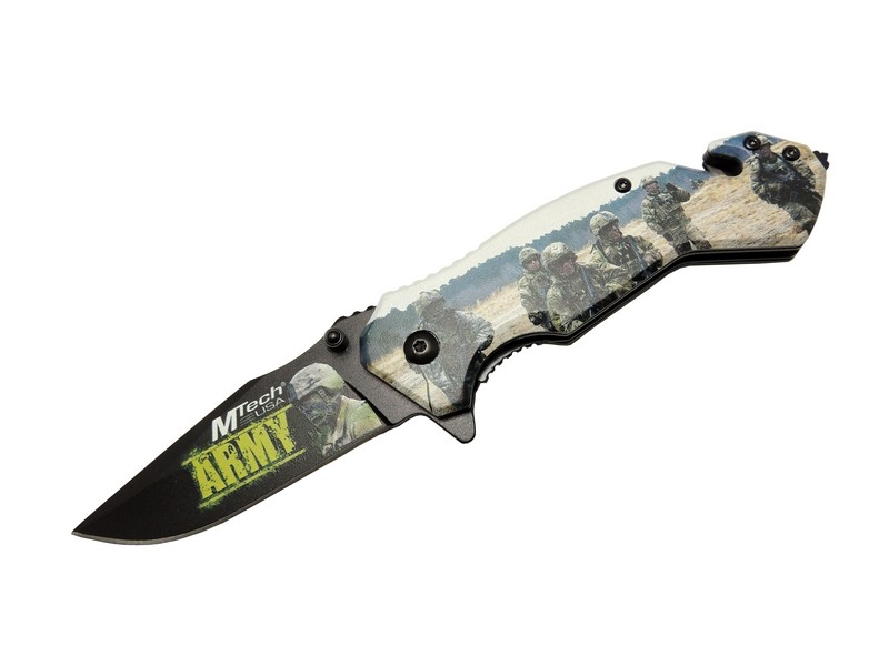 4 23 3 Army Kurtarma / Kamp Çakı 20cm - Yarı Otomatik, Cam Kırma