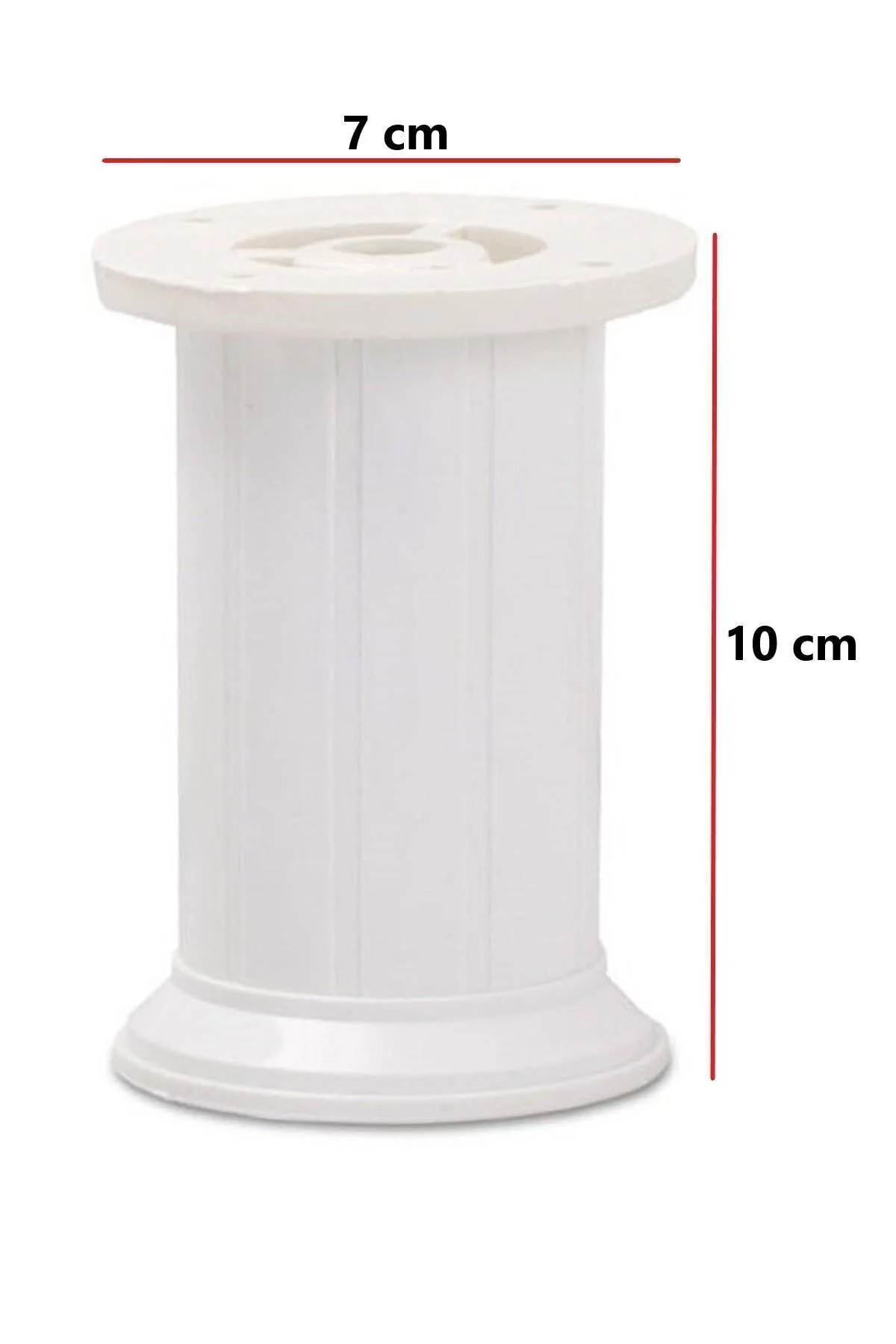 4 Adet 10 Cm Polimer (SERT PLASTİK) Dolap Ayak Ayarlı- Vidalı - Tv Ünitesi Ayak-komidin Ayak-