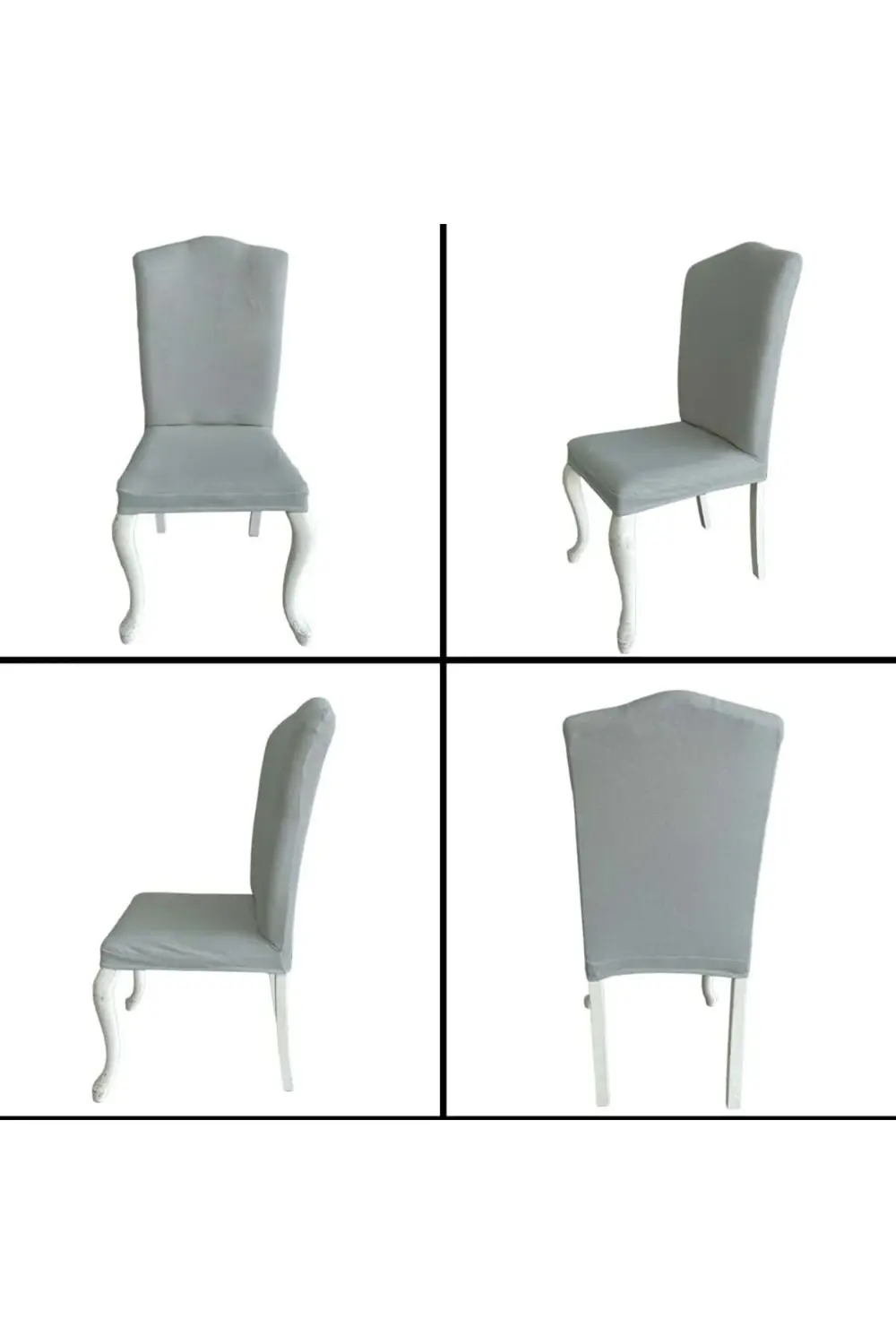 4 Adet %100 Pamuklu Fransız Kumaş Avangarde Model Sandalye Kılıfı