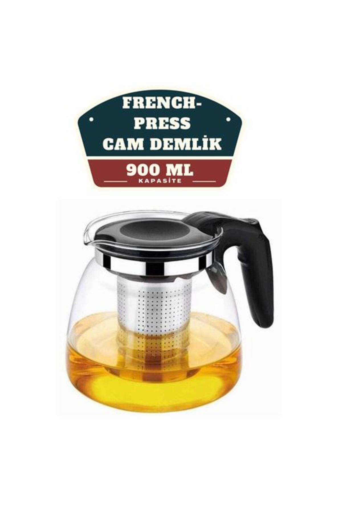 Modacar 4 Adet 900 Ml Süzgeçli French Press Cam Demlik Kaşik Hediyeli 715119 Toptan Paket