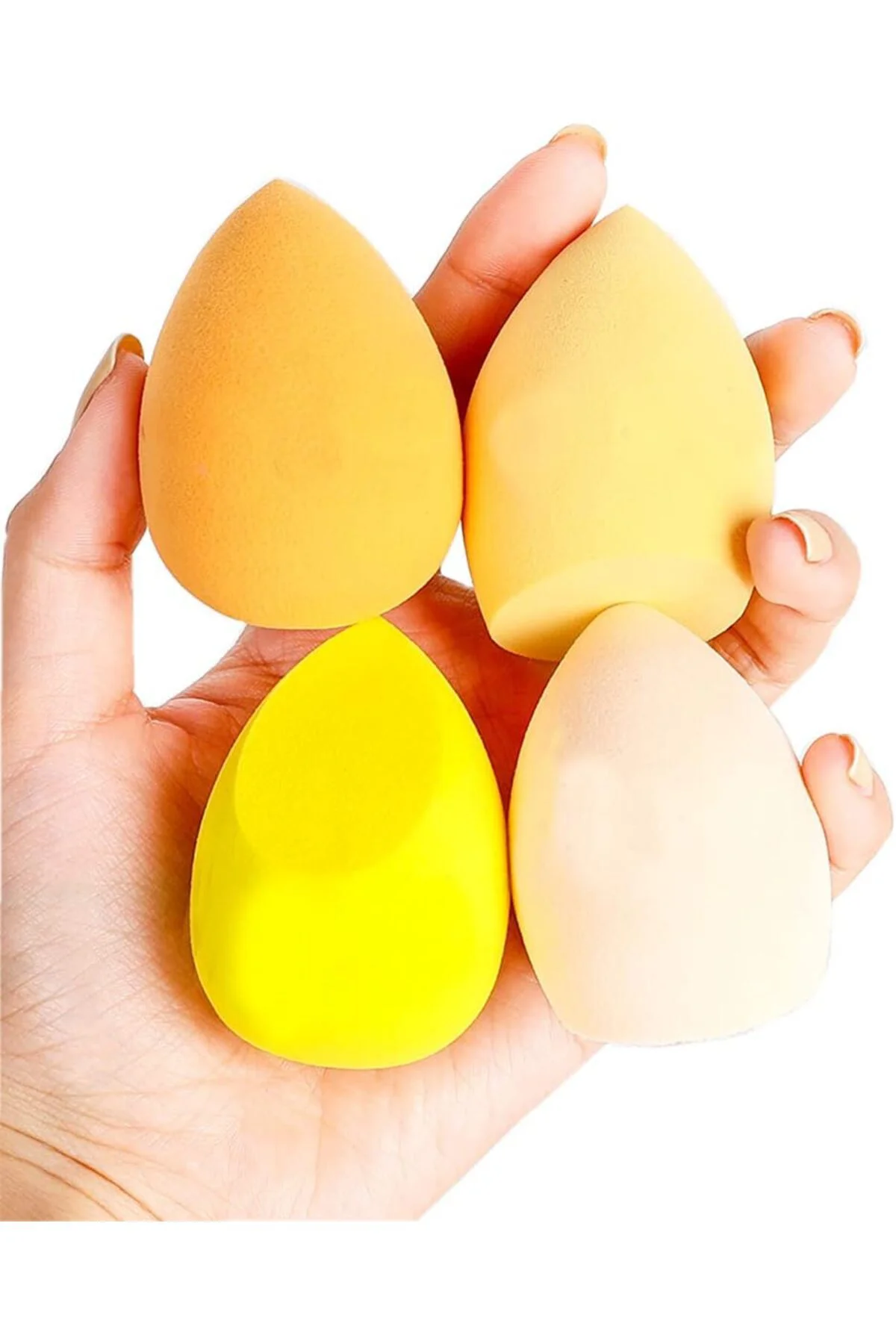 4 Adet Armut Makyaj Süngeri Fondöten Blender Sünger Beauty Blende
