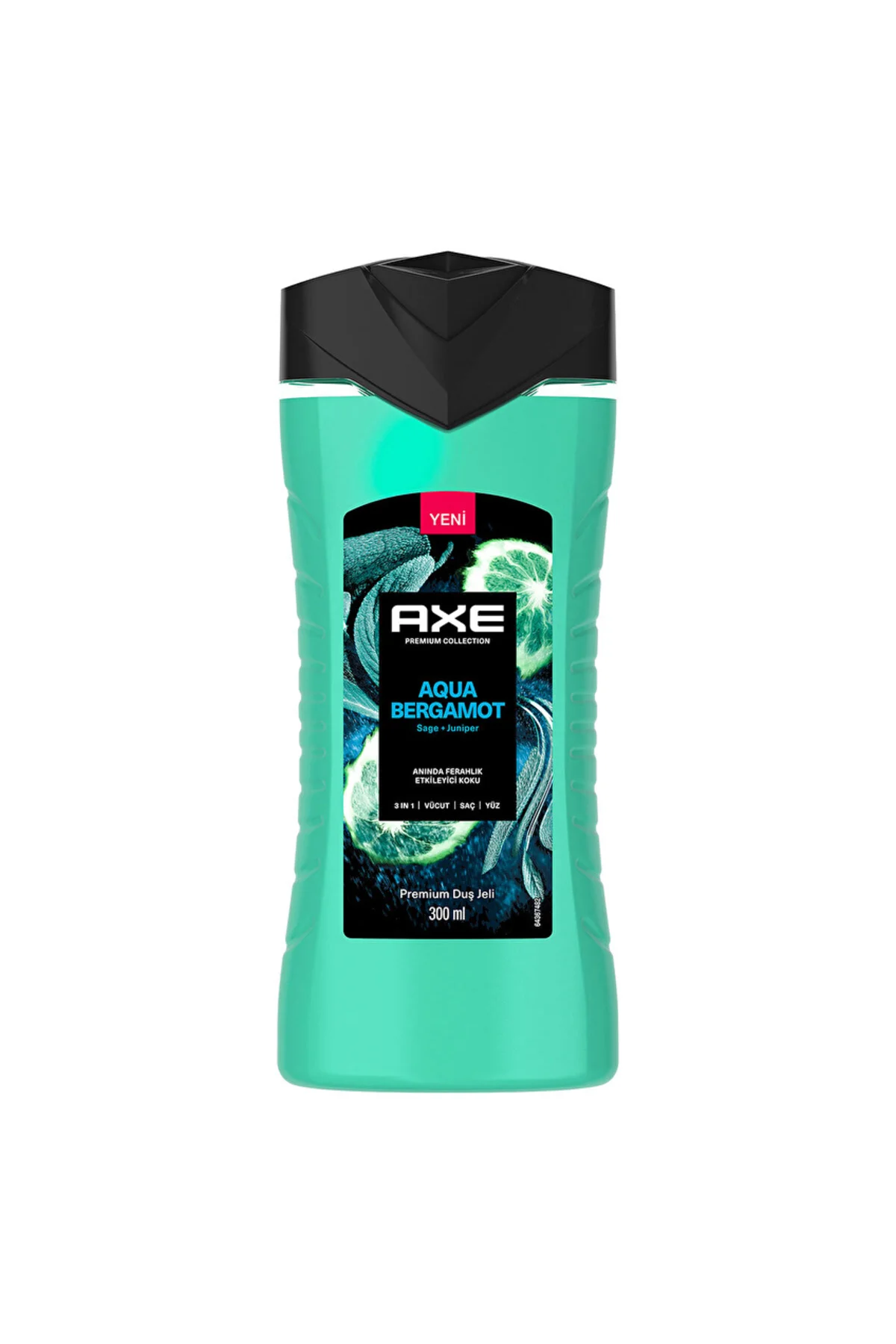 4 ADET Axe Duş Jeli 3in1 Aqua Bergamot 300 ml