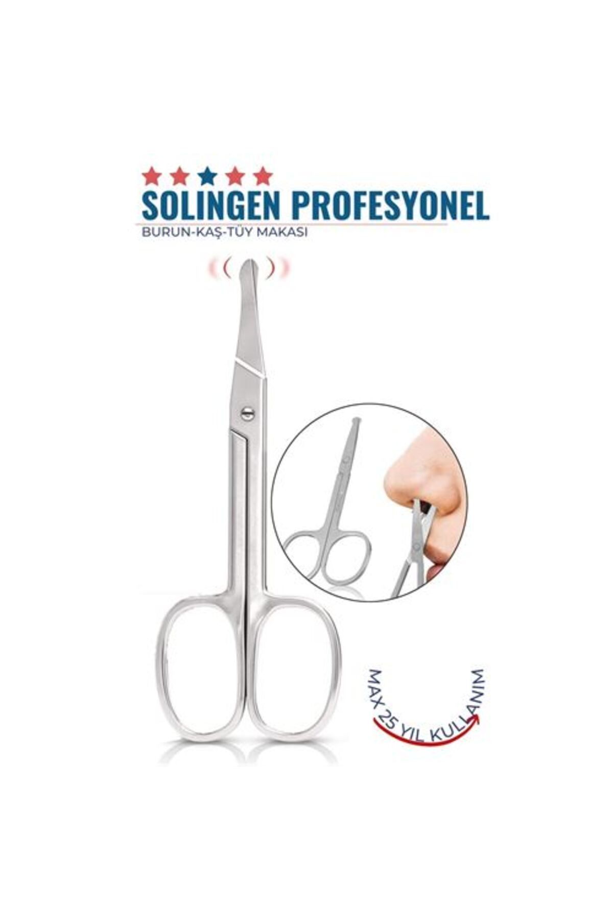 Modacar 4 Adet Burun Kaş Makasi Solingen Profesyonel 718237 Toptan Paket