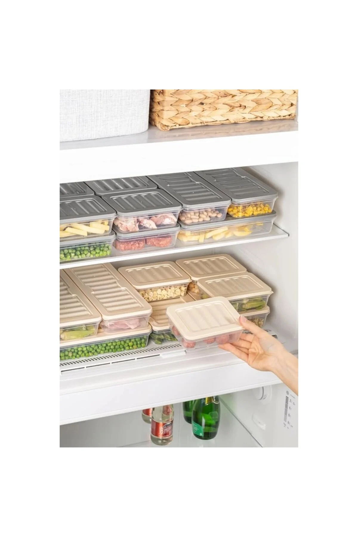 4 Adet Buzdolabı Organizeri, Buzdolabı İçin Çok Amaçlı Saklama Kabı, Fresh Box, Ş