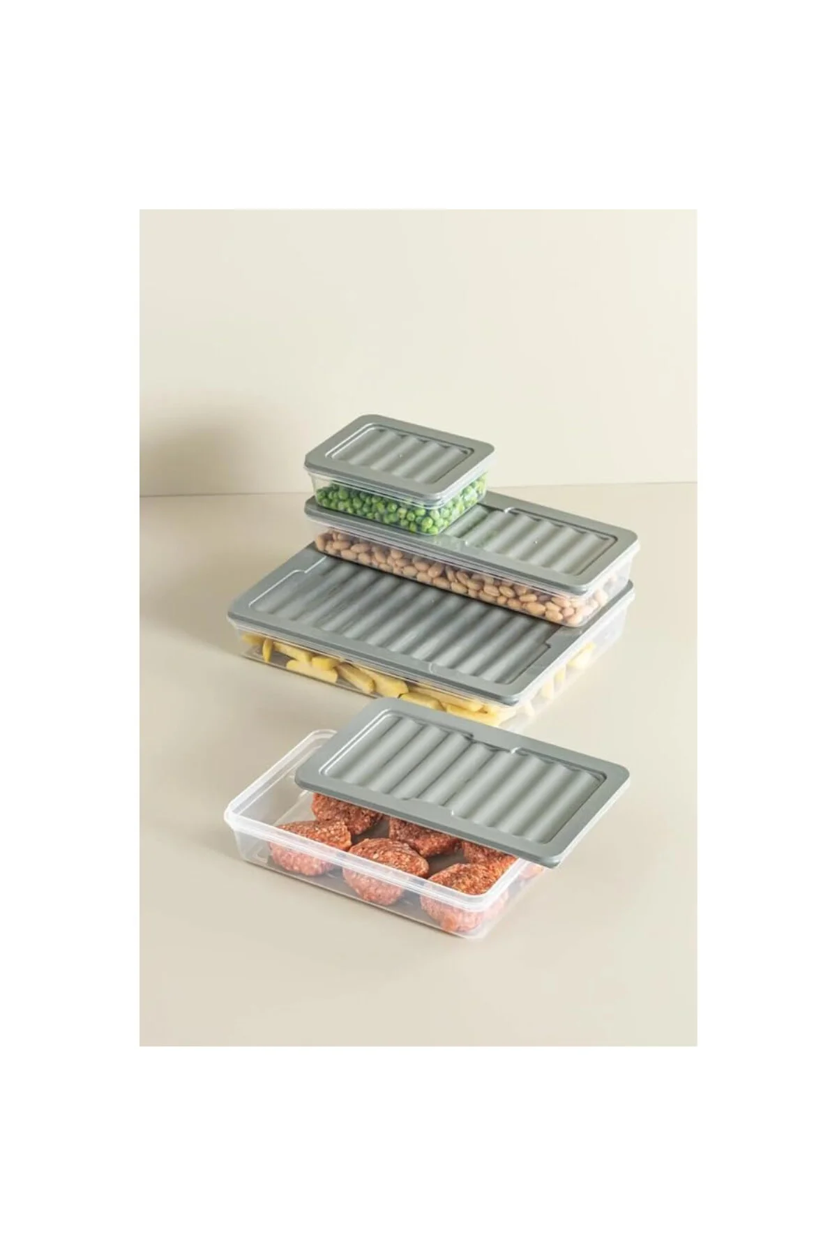 4 Adet Buzdolabı Organizeri, Buzdolabı İçin Çok Amaçlı Saklama Kabı, Fresh Box, Ş