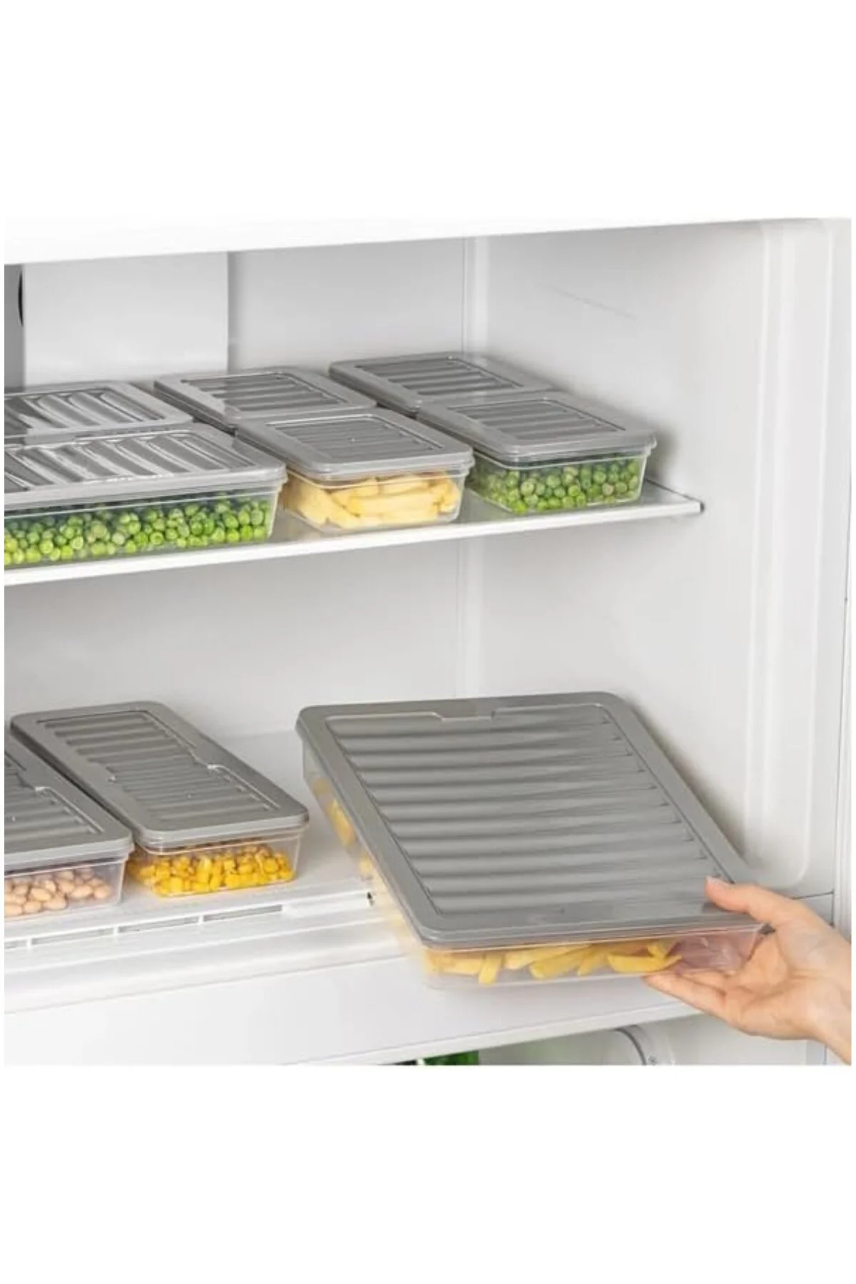 4 Adet Buzdolabı Organizeri, Buzdolabı İçin Çok Amaçlı Saklama Kabı, Fresh Box, Ş