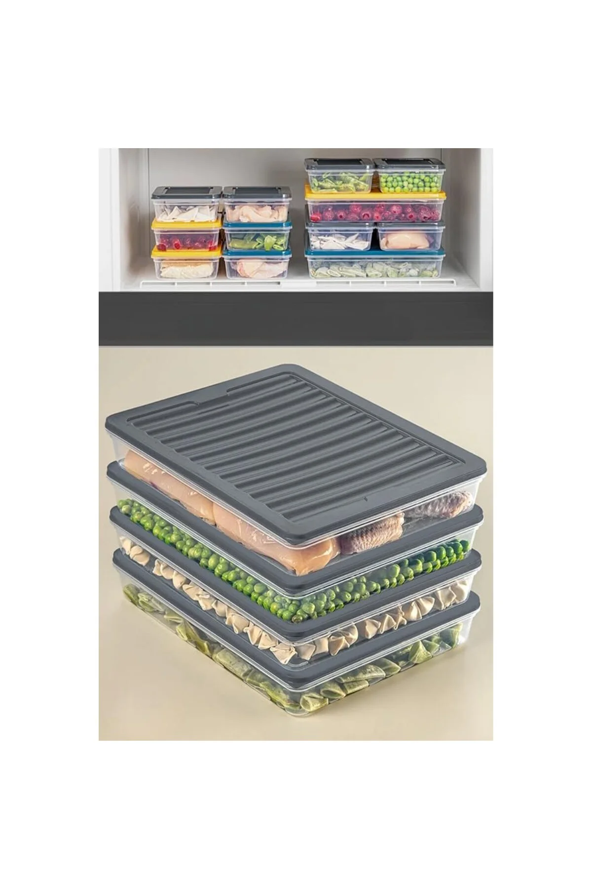 4 Adet Buzdolabı Organizeri, Buzdolabı İçin Çok Amaçlı Saklama Kabı, Fresh Box, Ş