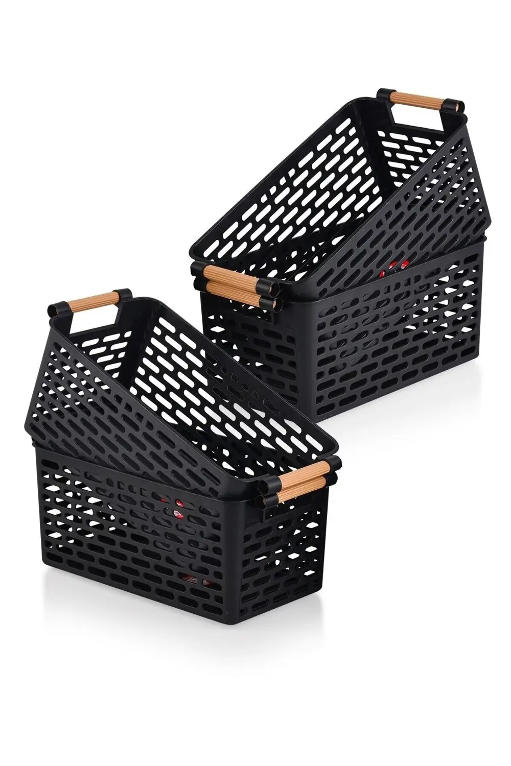 4 Adet Buzdolabı Sepeti Dolap Içi Düzenleyici Sepet Plastik Organ