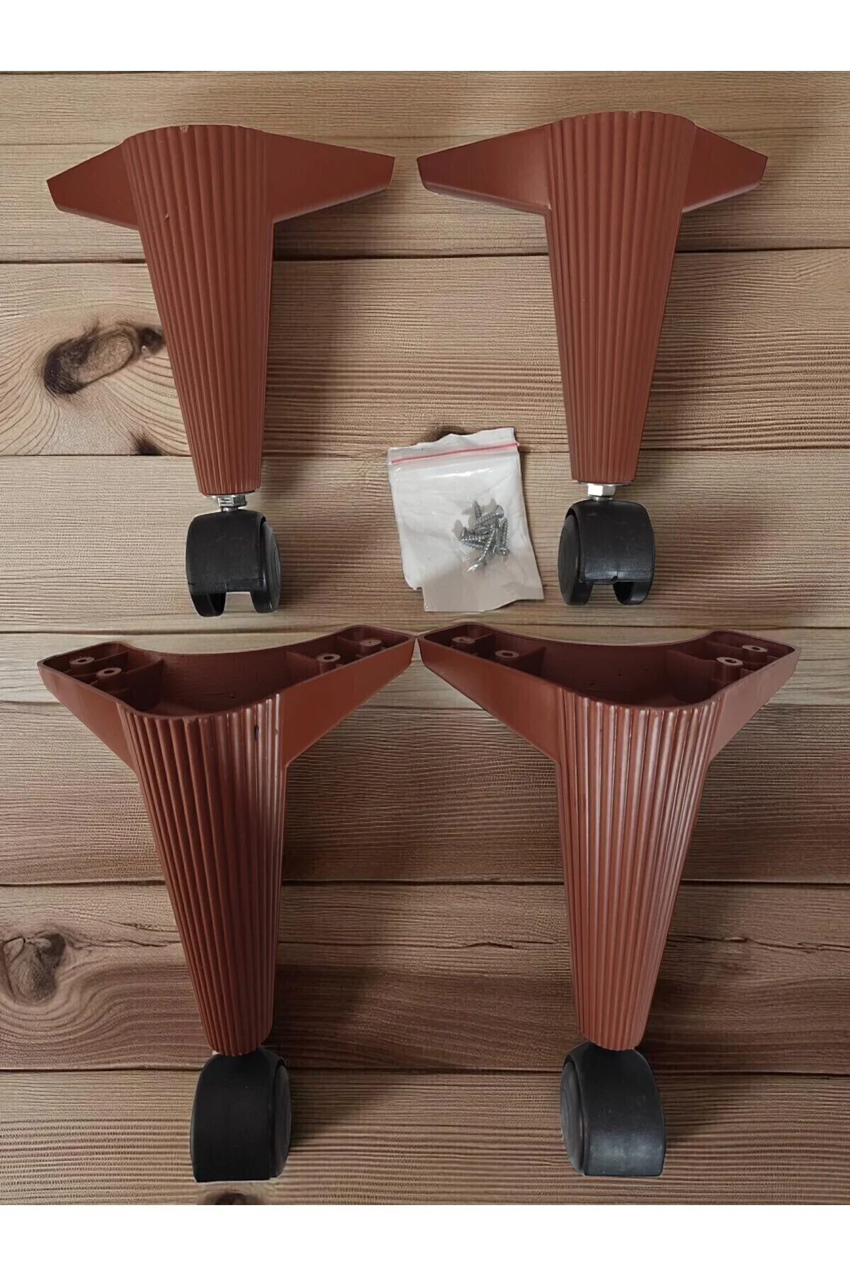 4 Adet Ceviz 360° Dönebilen Akıllı sehpa Sihirli sehpa ayağı Teke